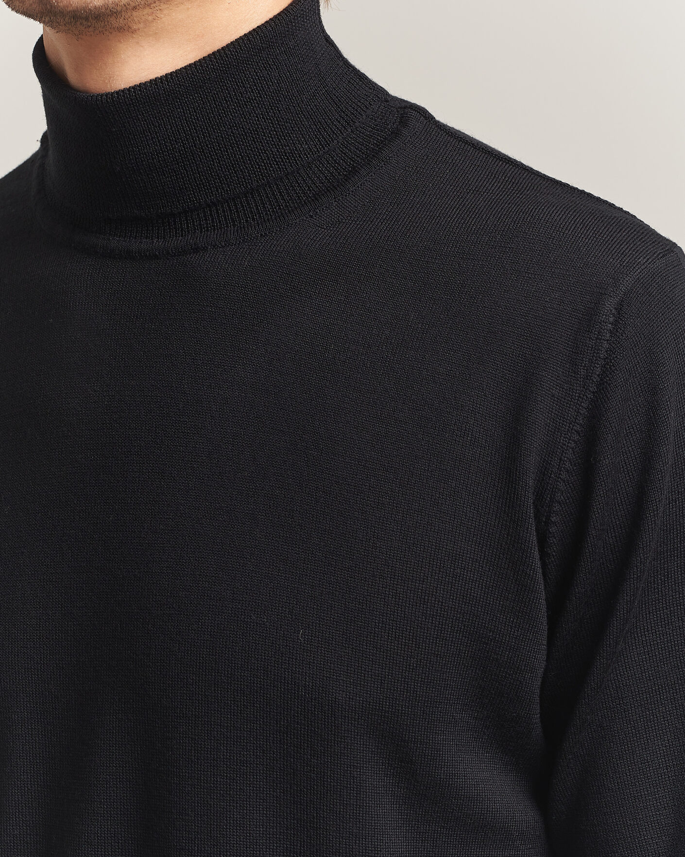 Herre | Gensere | Filippa K | Merino Knitted Turtleneck Black