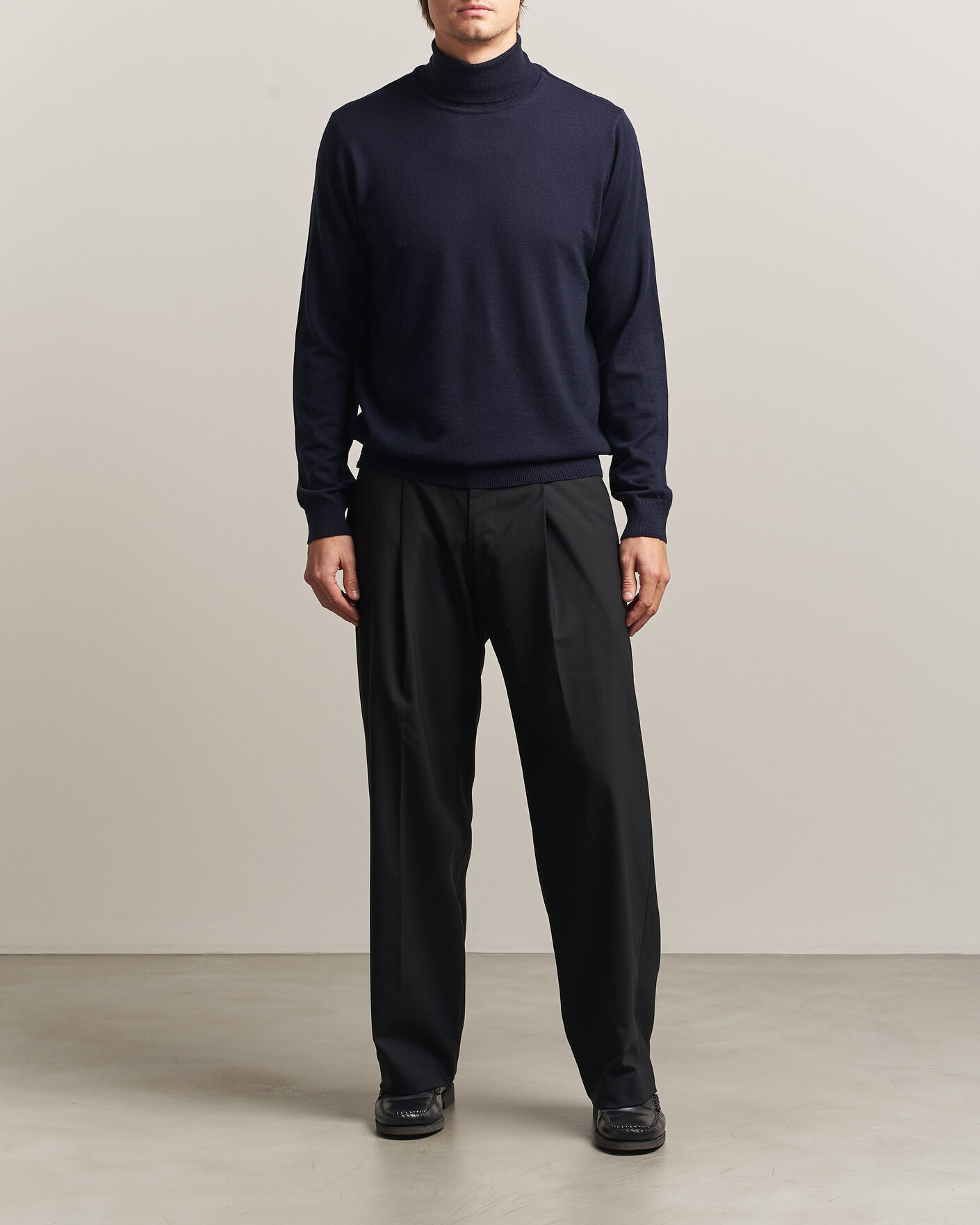 Herre | Gensere | Filippa K | Merino Knitted Turtleneck Navy