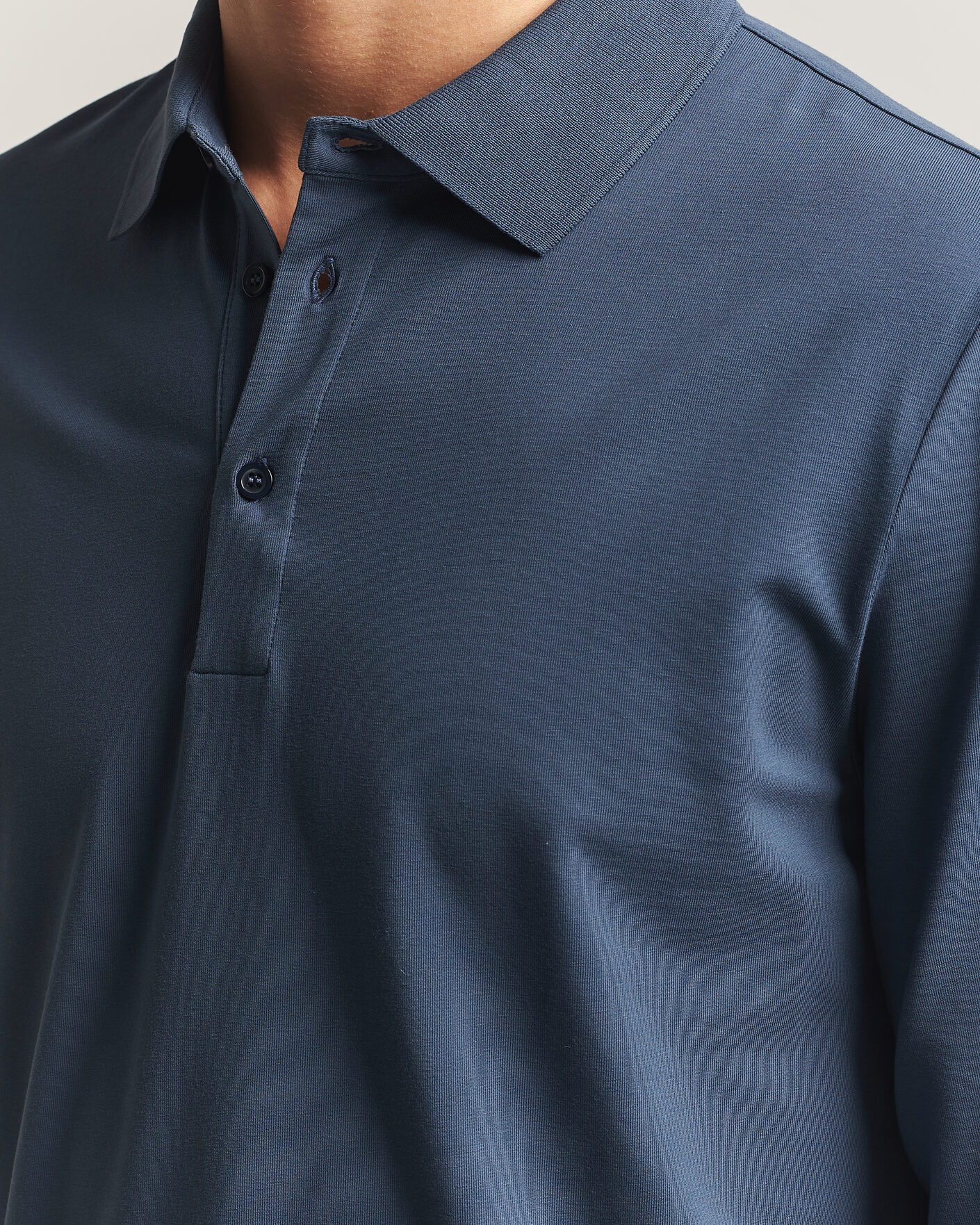Herre | Pikéer | Filippa K | Luke Lycra Polo Shirt Stone Blue