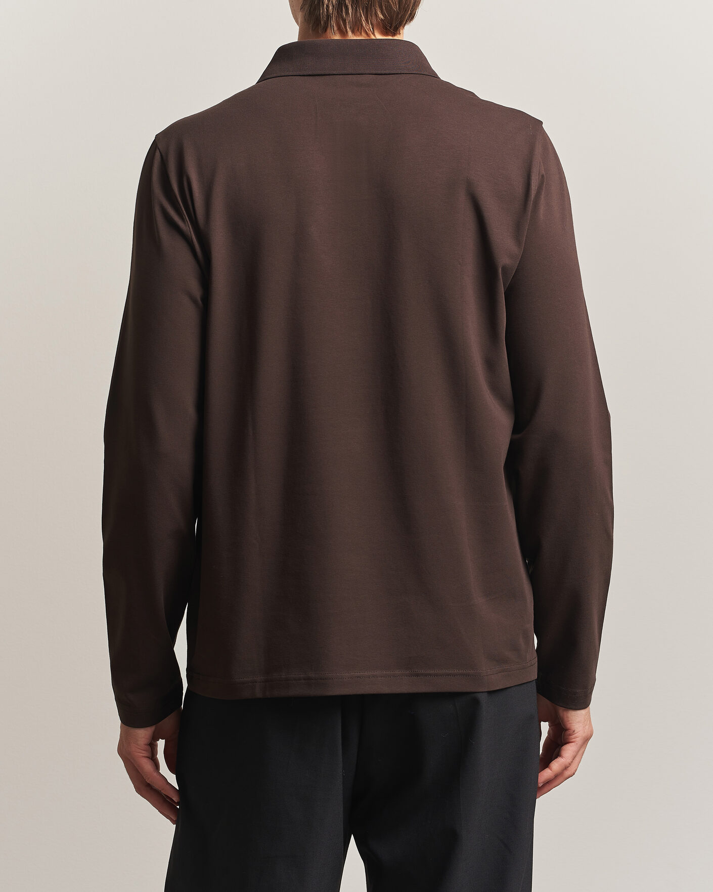 Herre | Pikéer | Filippa K | Luke Lycra Polo Shirt Dark Chocolate