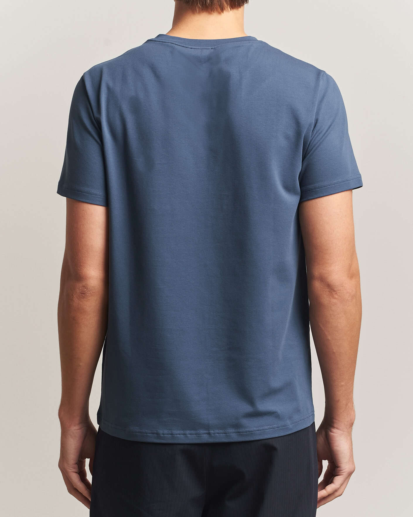 Herre | T-Shirts | Filippa K | Soft Lycra T-Shirt Stone Blue
