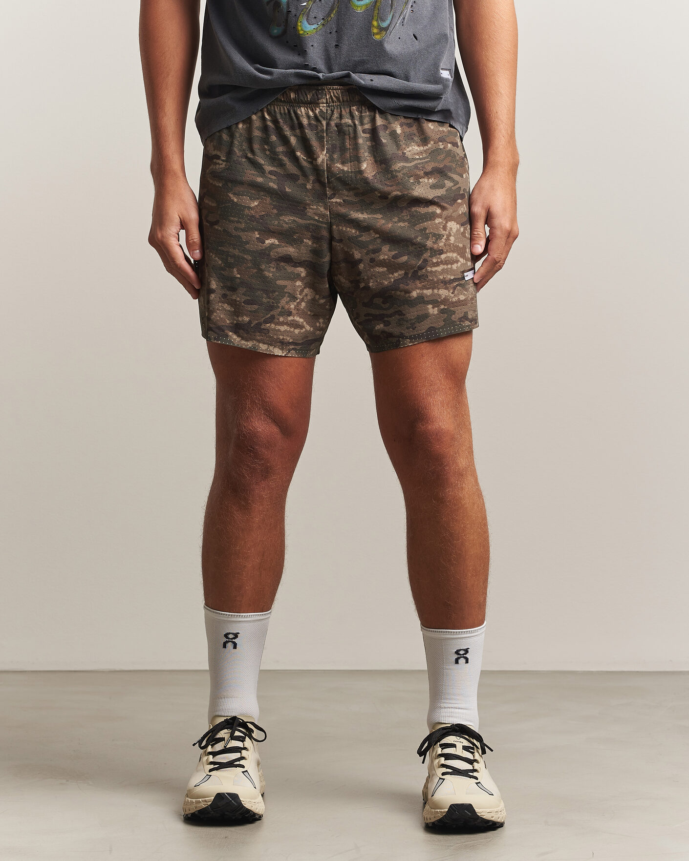 Herre | Shorts | Satisfy | Space-O 5 Inch Shorts Overland Trek Camo