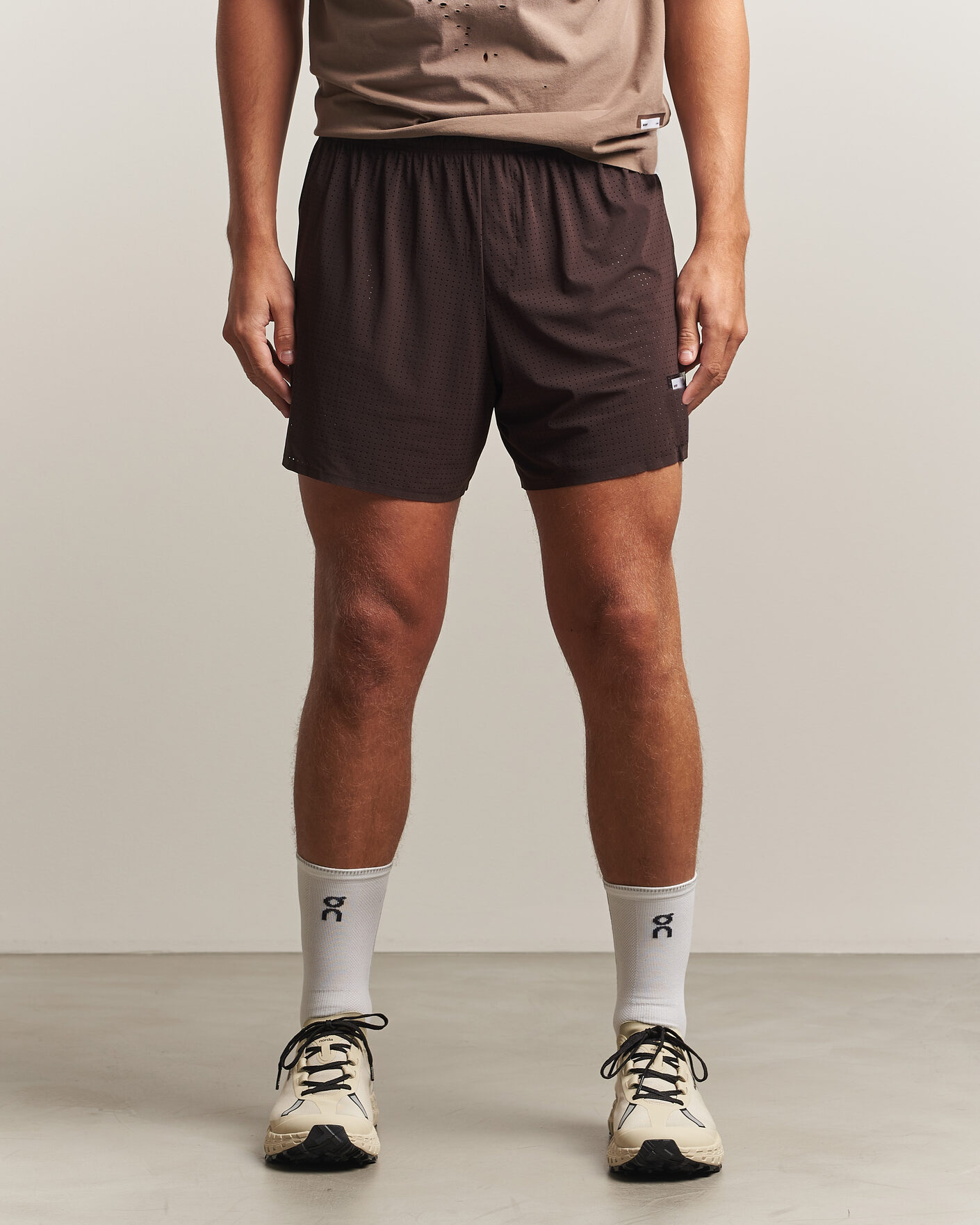 Herre | Shorts | Satisfy | Space-O 5 Inch Shorts Deep Mahogany