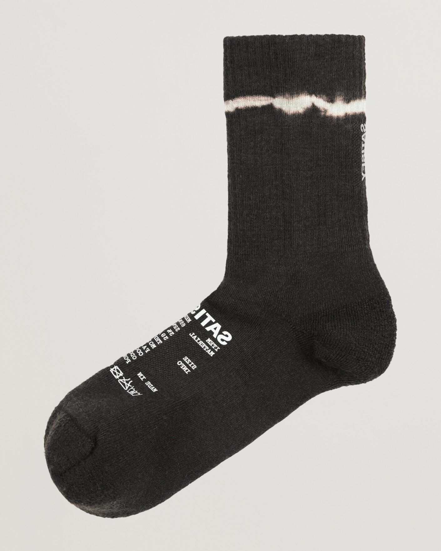 Herre | Undertøy | Satisfy | Merino Nylon Tube Socks Black Tie Dye
