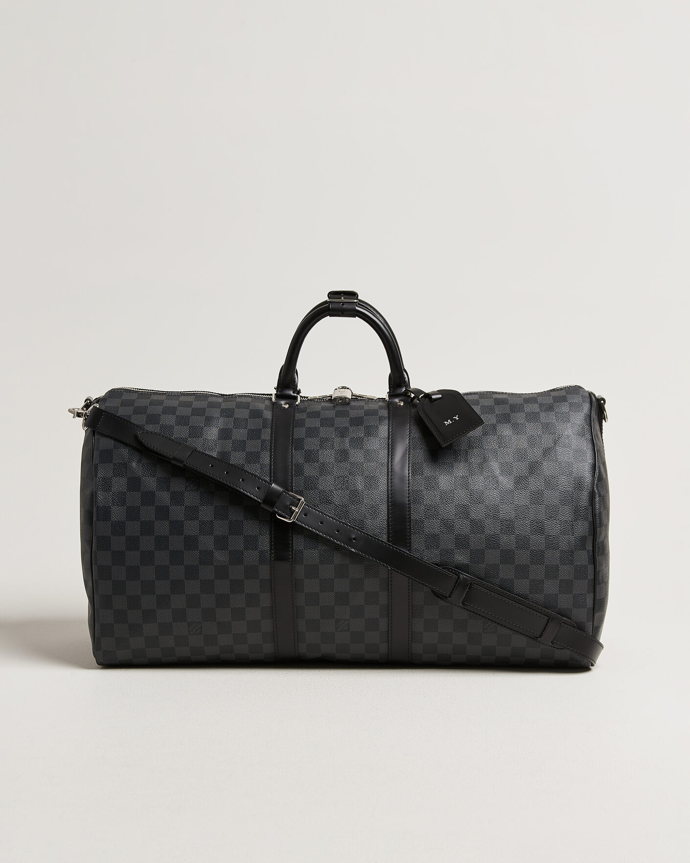 Herre | Pre-Owned & Vintage Bags | Louis Vuitton Pre-Owned | Keepall Bandouliére 55 Damier Graphite