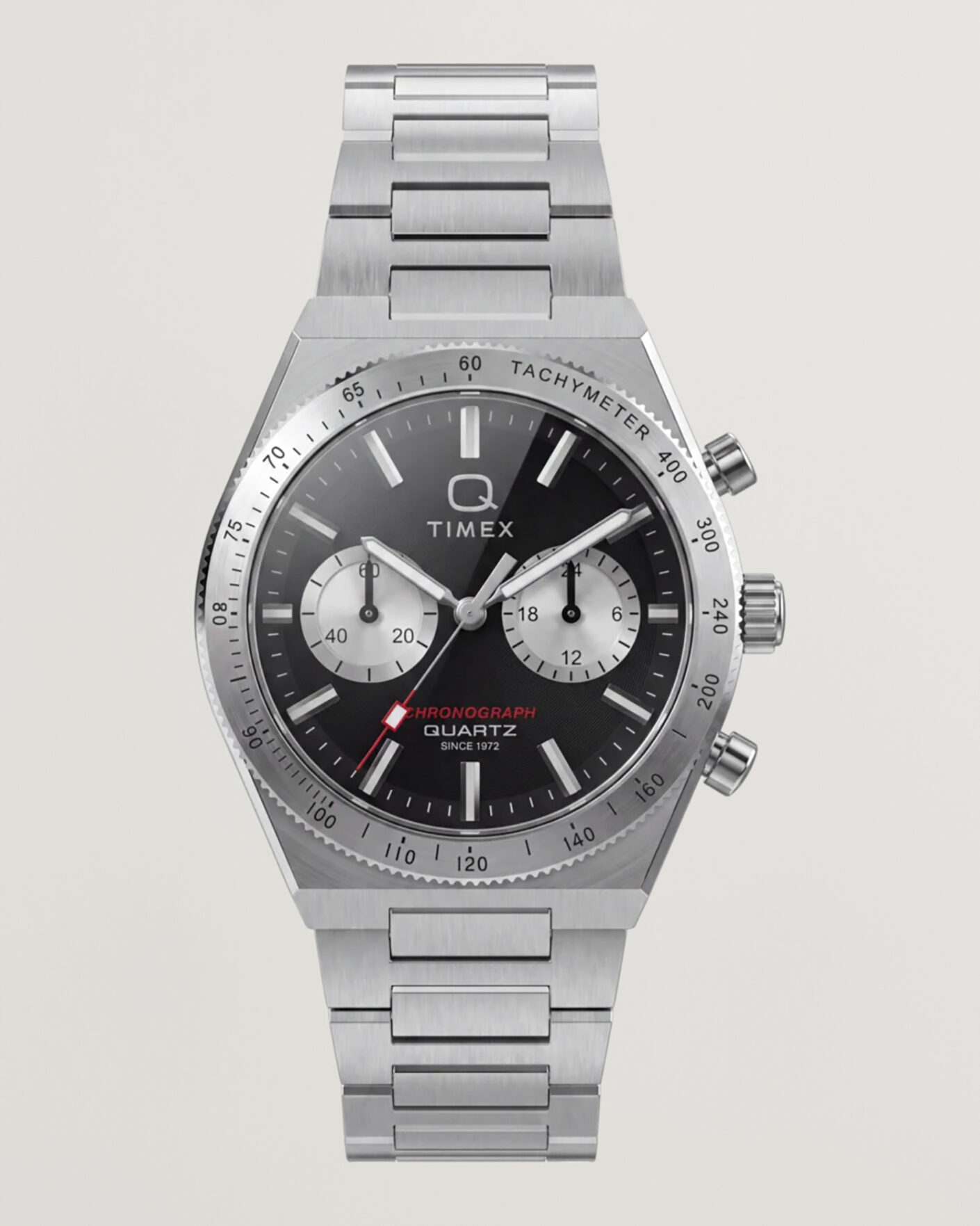 Herre | Timex Q Continental Chronograph 36mm Black Dial | Timex | Q Continental Chronograph 36mm Black Dial