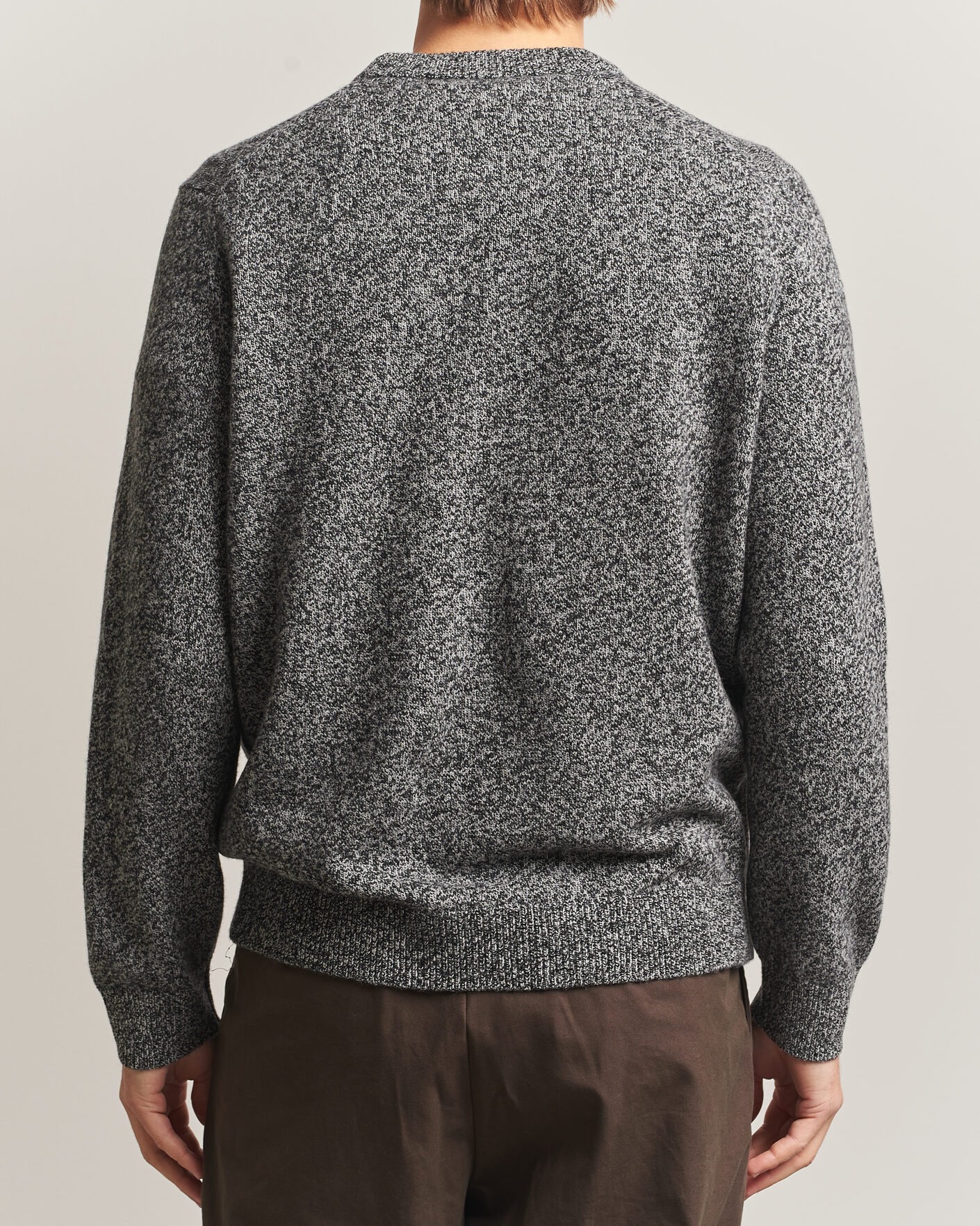 Herre | Gensere | Samsøe Samsøe | Isak Knitted Crew Neck Black White Melange