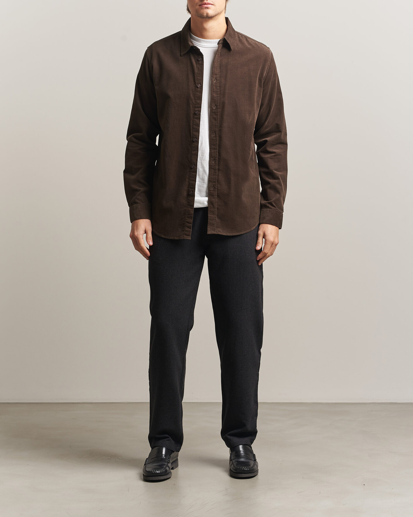 Herre | Skjorter | Samsøe Samsøe | Liam Baby Cord Checked Shirt Delicioso
