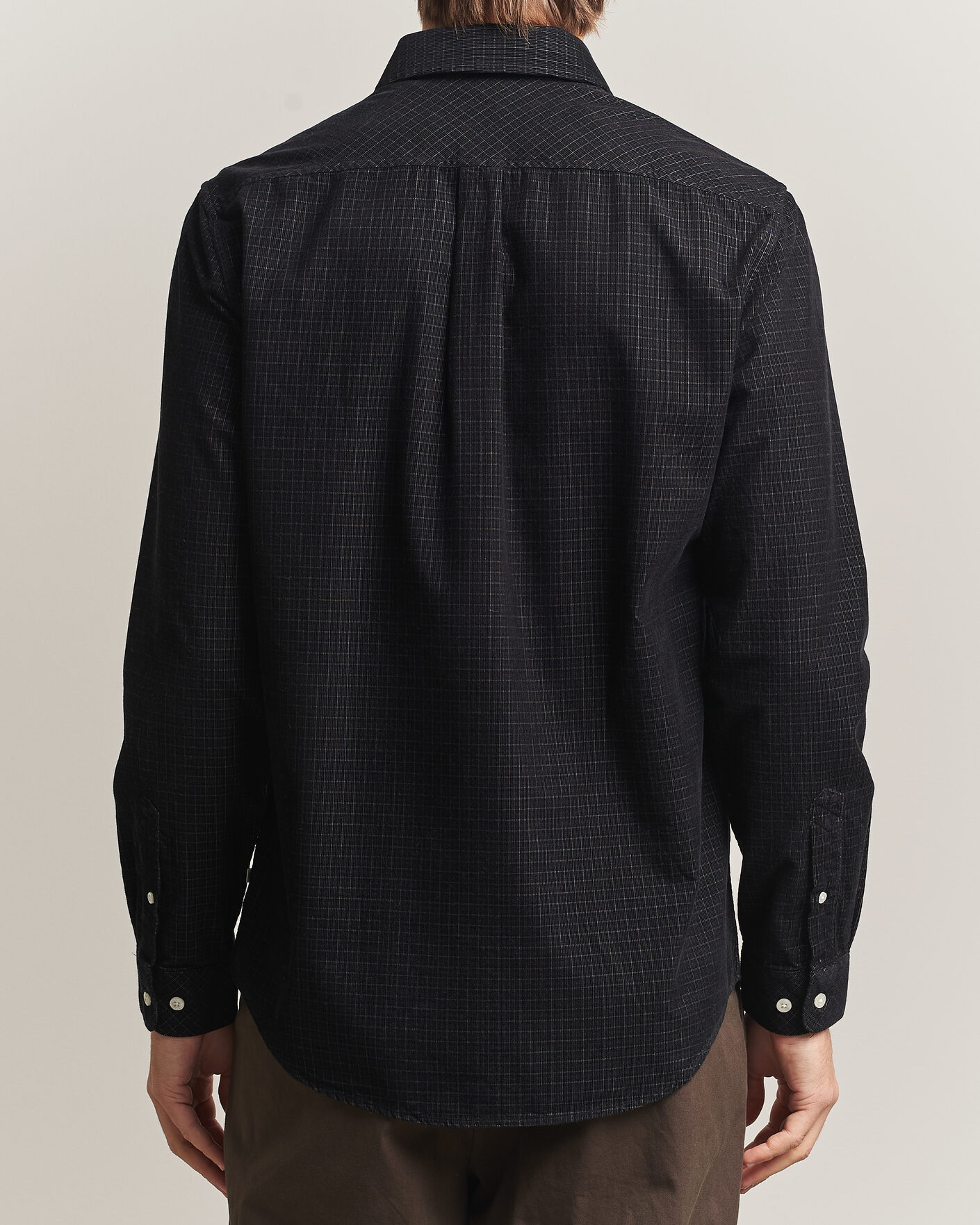 Herre | Skjorter | Samsøe Samsøe | Liam Baby Cord Checked Shirt Black