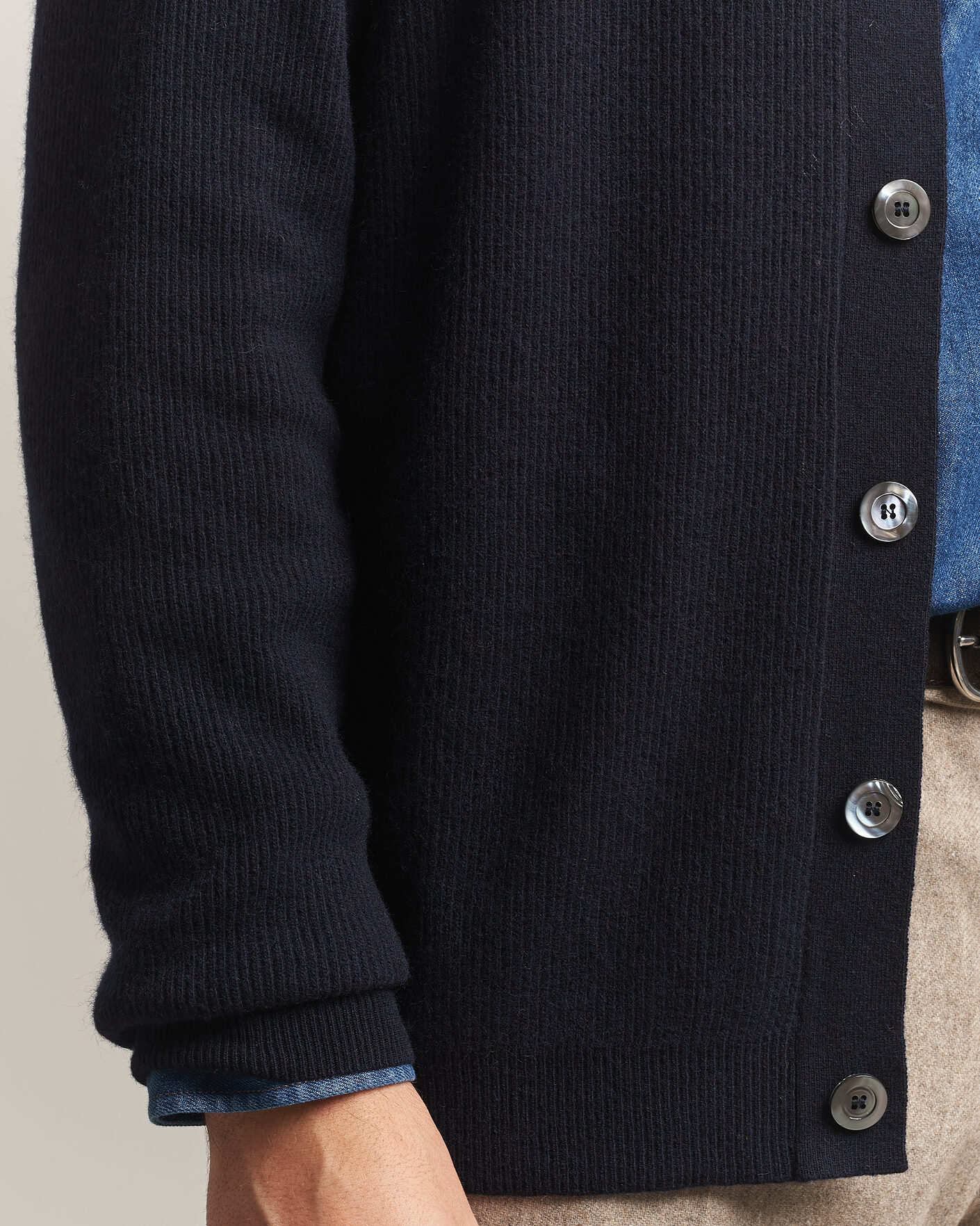 Herre | Gensere | Oscar Jacobson | Federico Wool/Cashmere Cardigan Navy