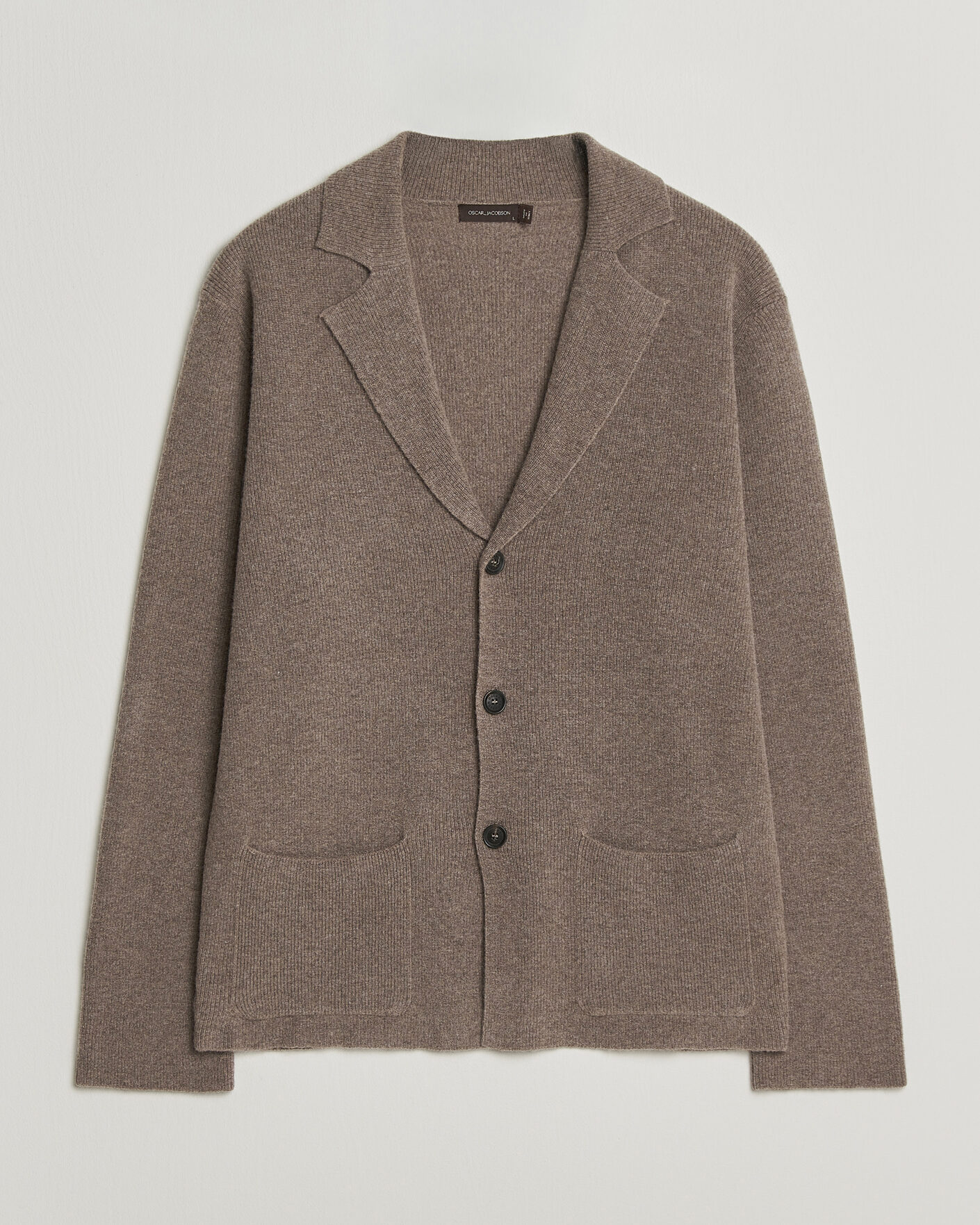 Herre | Dressjakker | Oscar Jacobson | Antonio Knitted Blazer Taupe