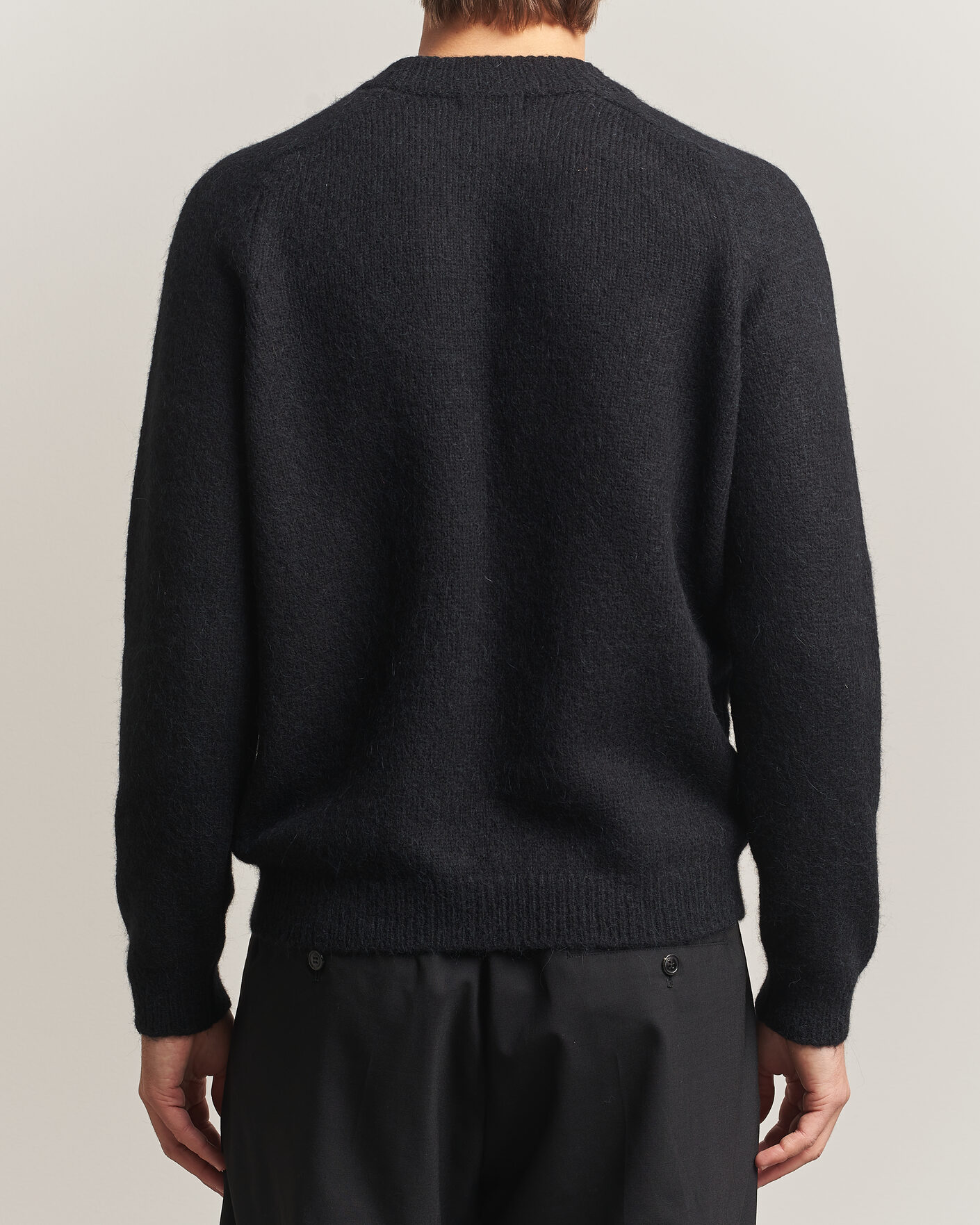Herre | Gensere | Oscar Jacobson | Andie Alpacka/Merino Knitted Sweater Black