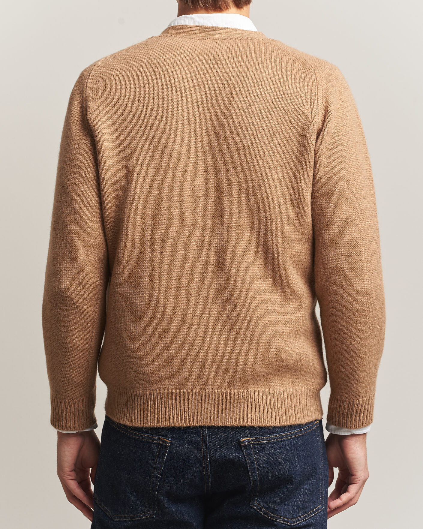 Herre | Gensere | William Lockie | Datchet Camelhair Cardigan Natural Brown