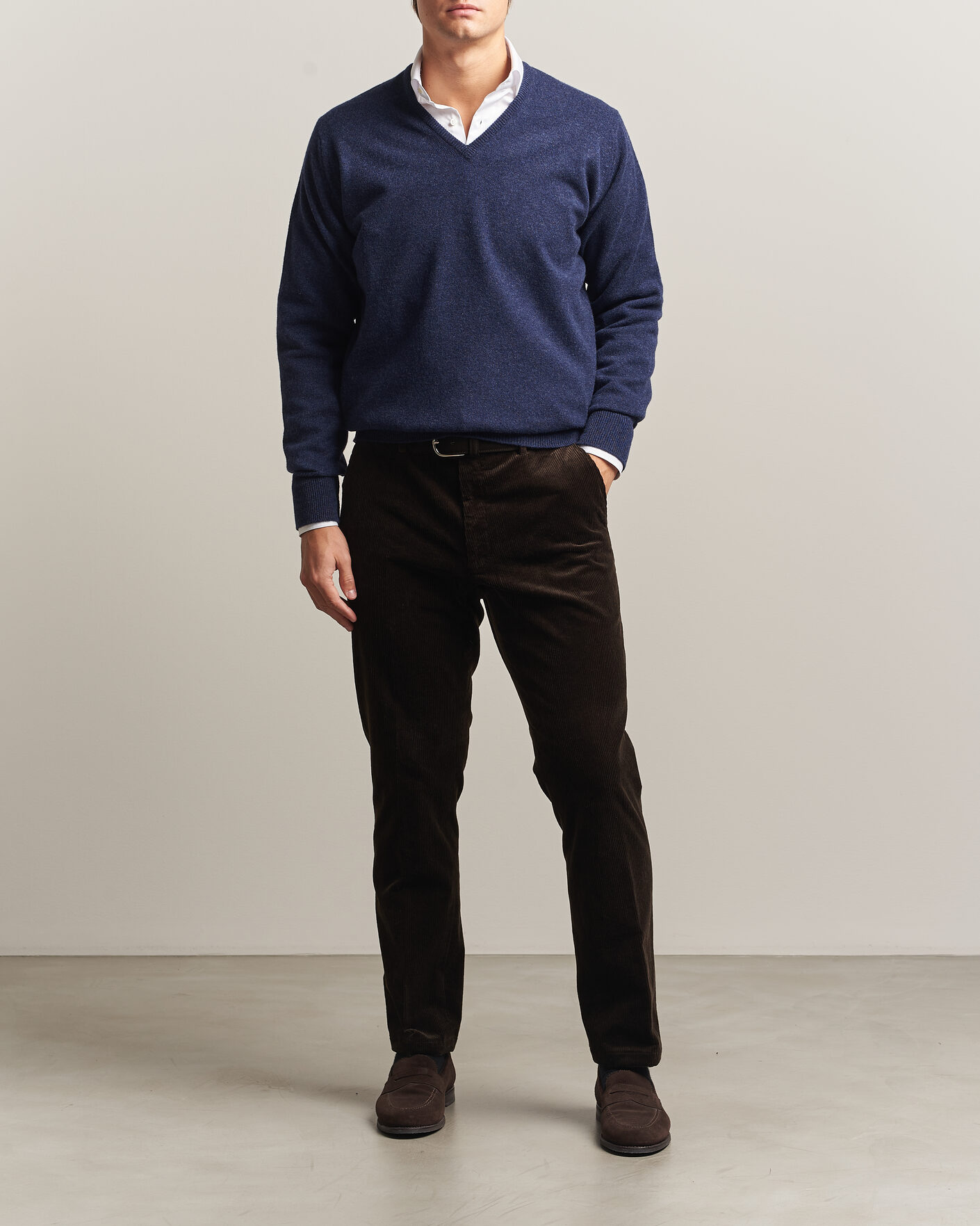 Herre | Gensere | William Lockie | Rob Lambswool V-Neck Astra