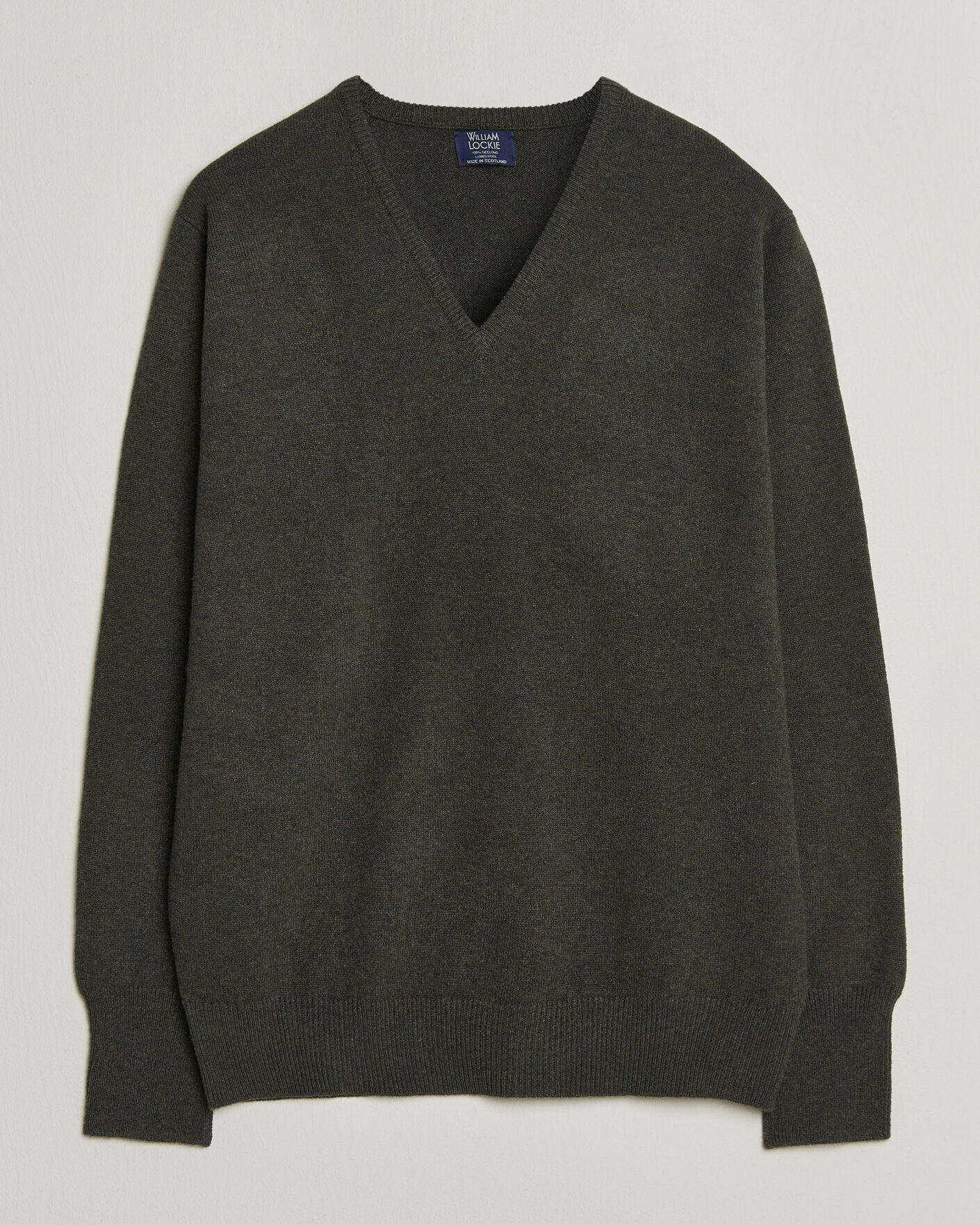 Herre | Gensere | William Lockie | Rob Lambswool V-Neck Seaweed