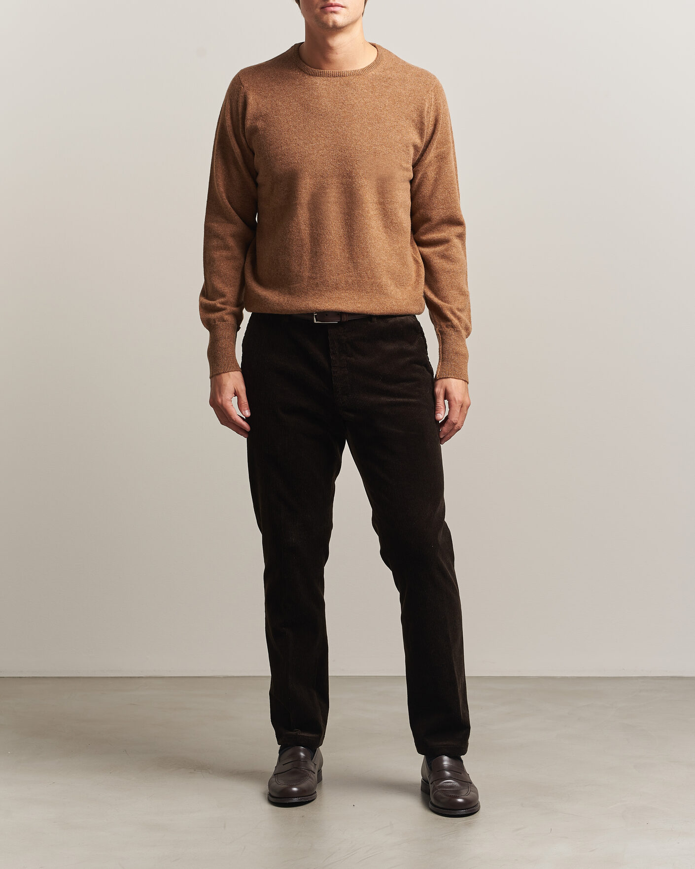 Herre | Gensere | William Lockie | Rob Lambswool Crewneck Driftwood