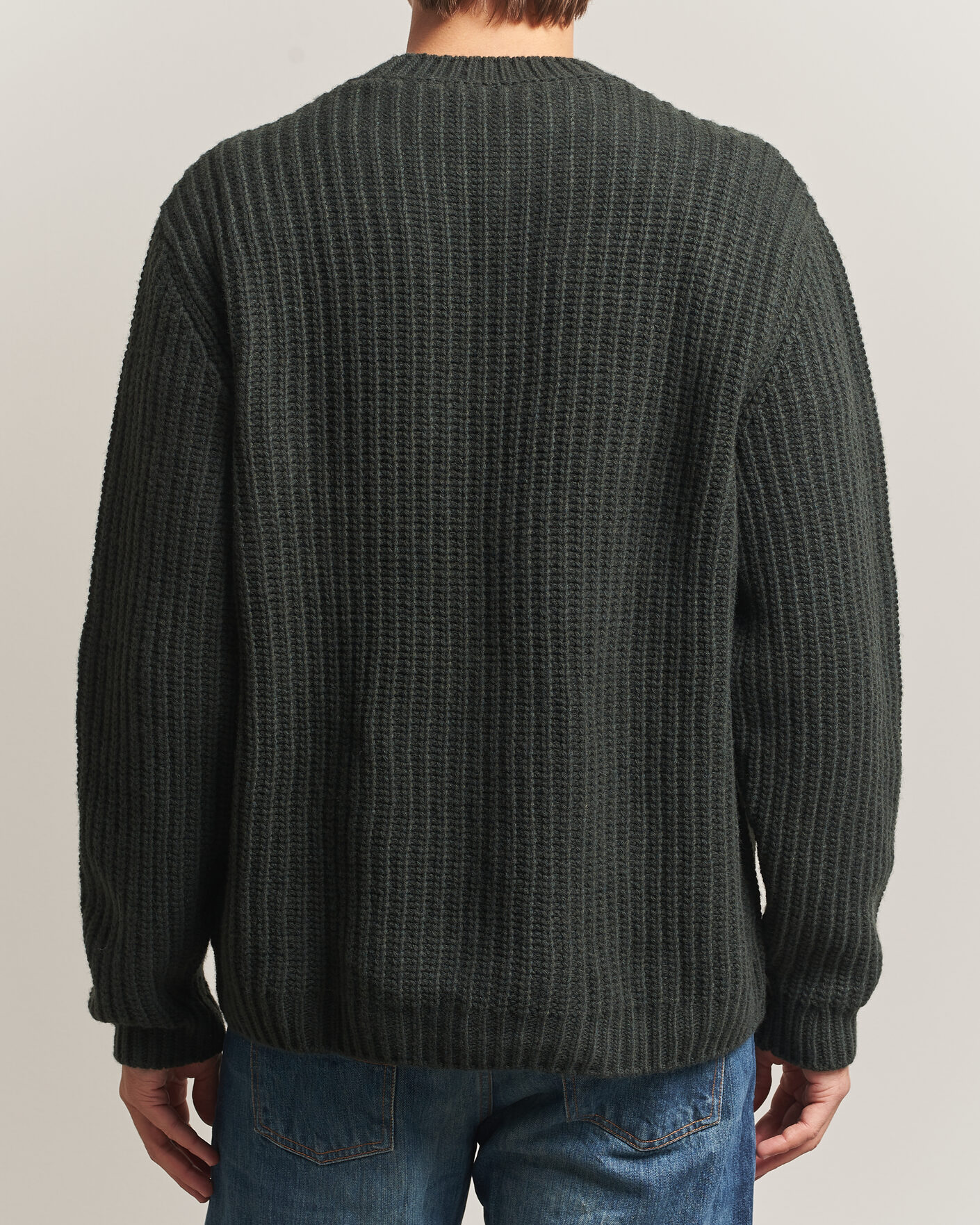 Herre | Gensere | Nudie Jeans | Gurry Chunky Knitted Sweater Racing Green