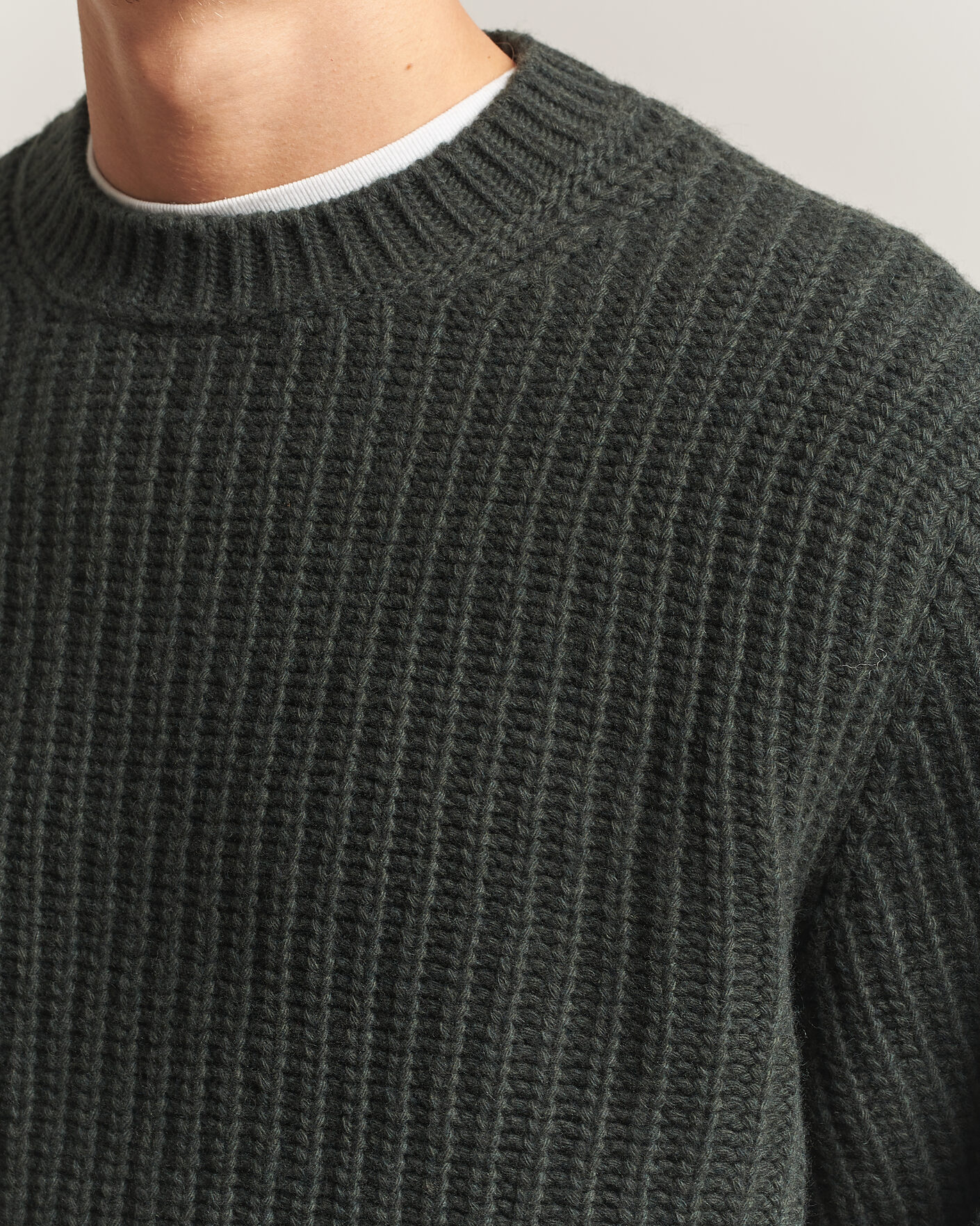 Herre | Gensere | Nudie Jeans | Gurry Chunky Knitted Sweater Racing Green