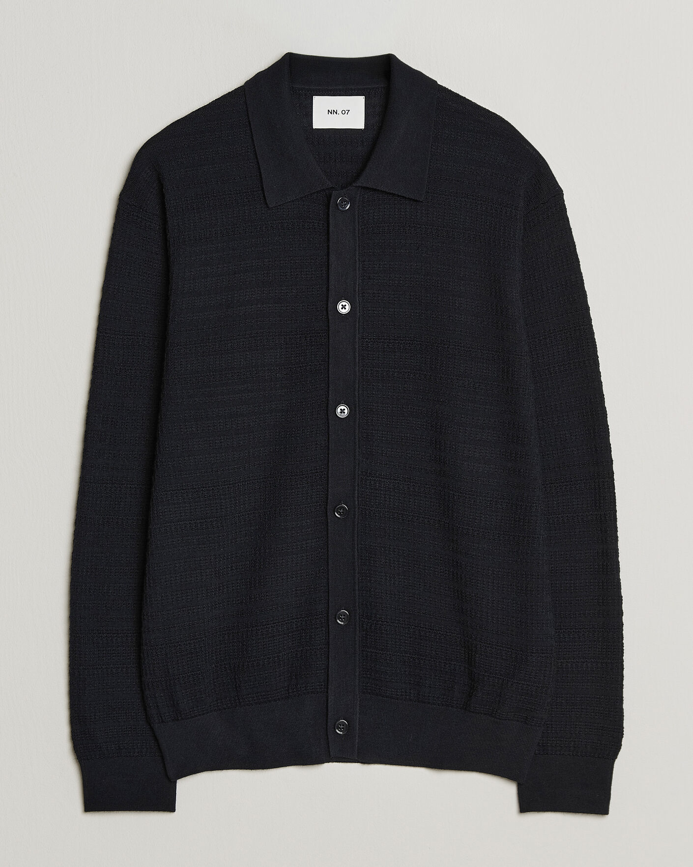 Herre | Gensere | NN07 | Nate Wool Knitted Cardigan Deep Navy