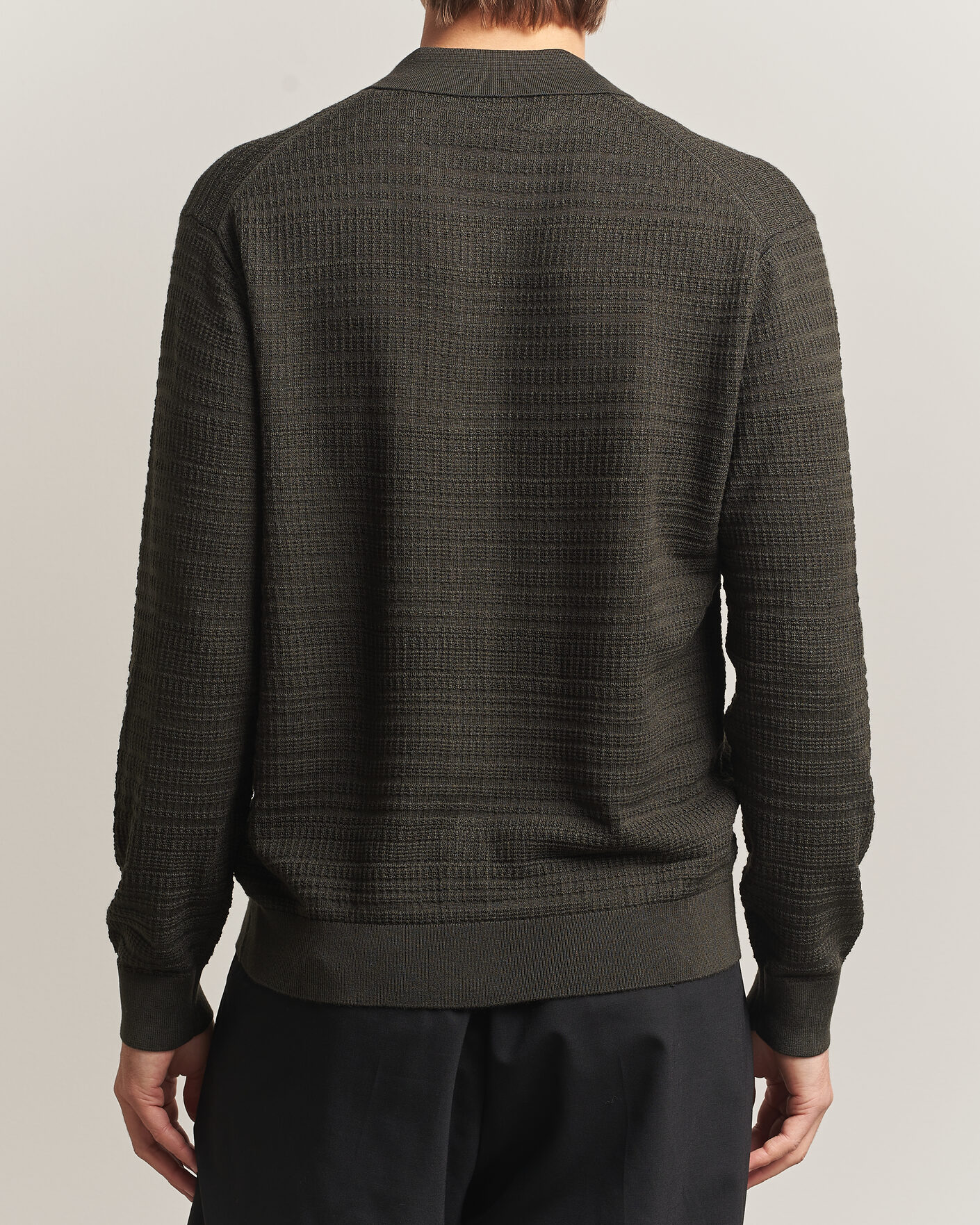 Herre | Gensere | NN07 | Nate Wool Knitted Cardigan Dark Army