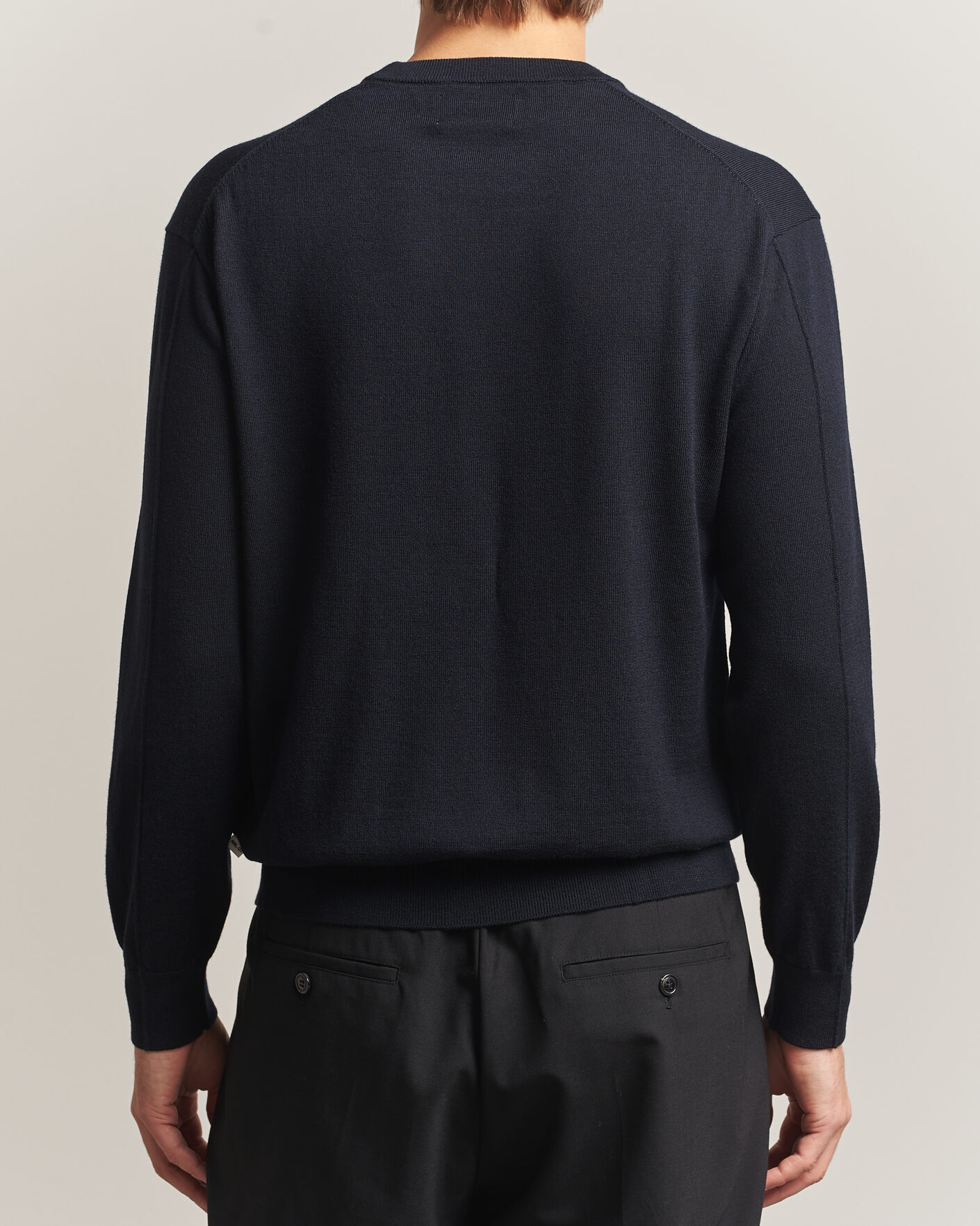 Herre | Gensere | NN07 | Nate Wool Knitted Crew Neck Deep Navy