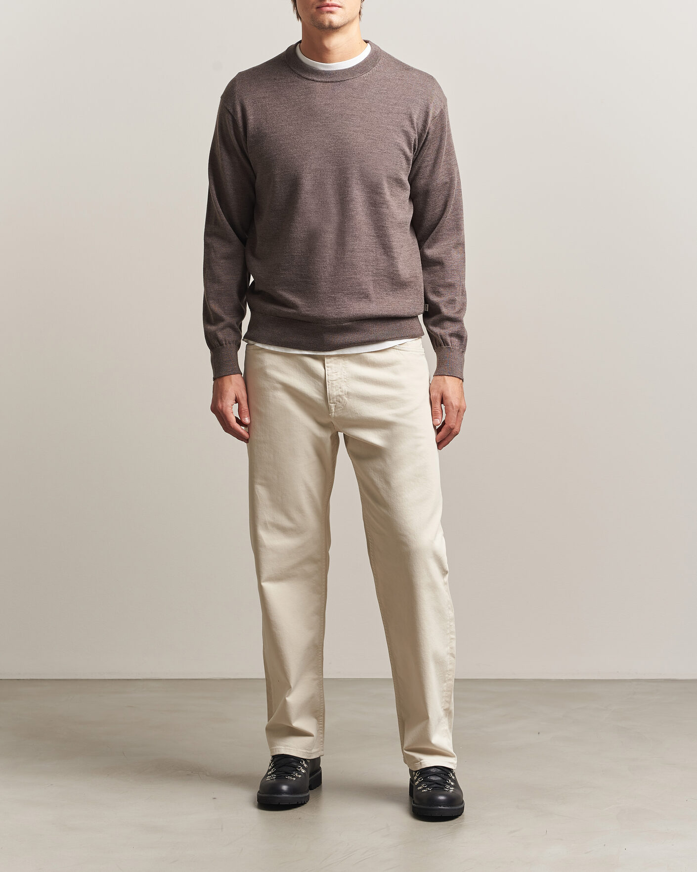 Herre | Gensere | NN07 | Nate Wool Knitted Crew Neck Mable Husk