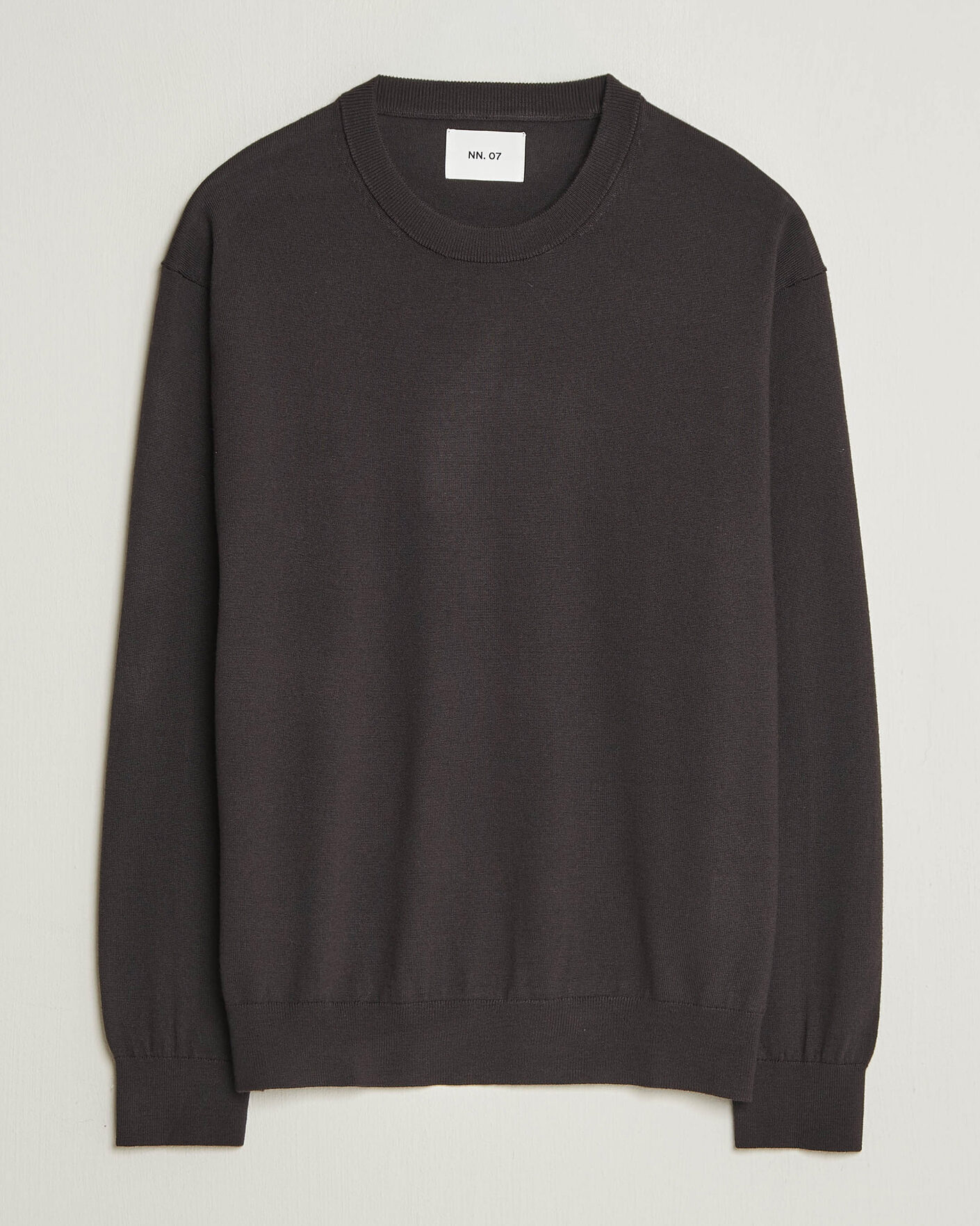Herre | Gensere | NN07 | Nate Wool Knitted Crew Neck Deep Truffle