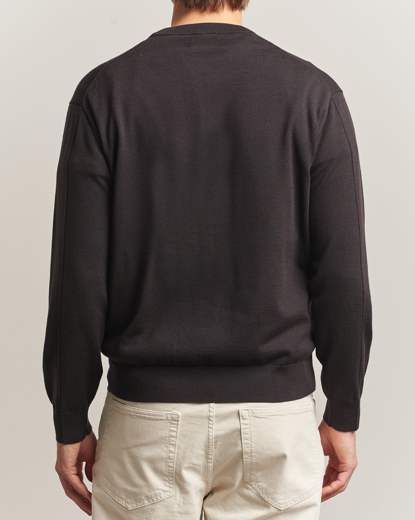 Herre | Gensere | NN07 | Nate Wool Knitted Crew Neck Deep Truffle