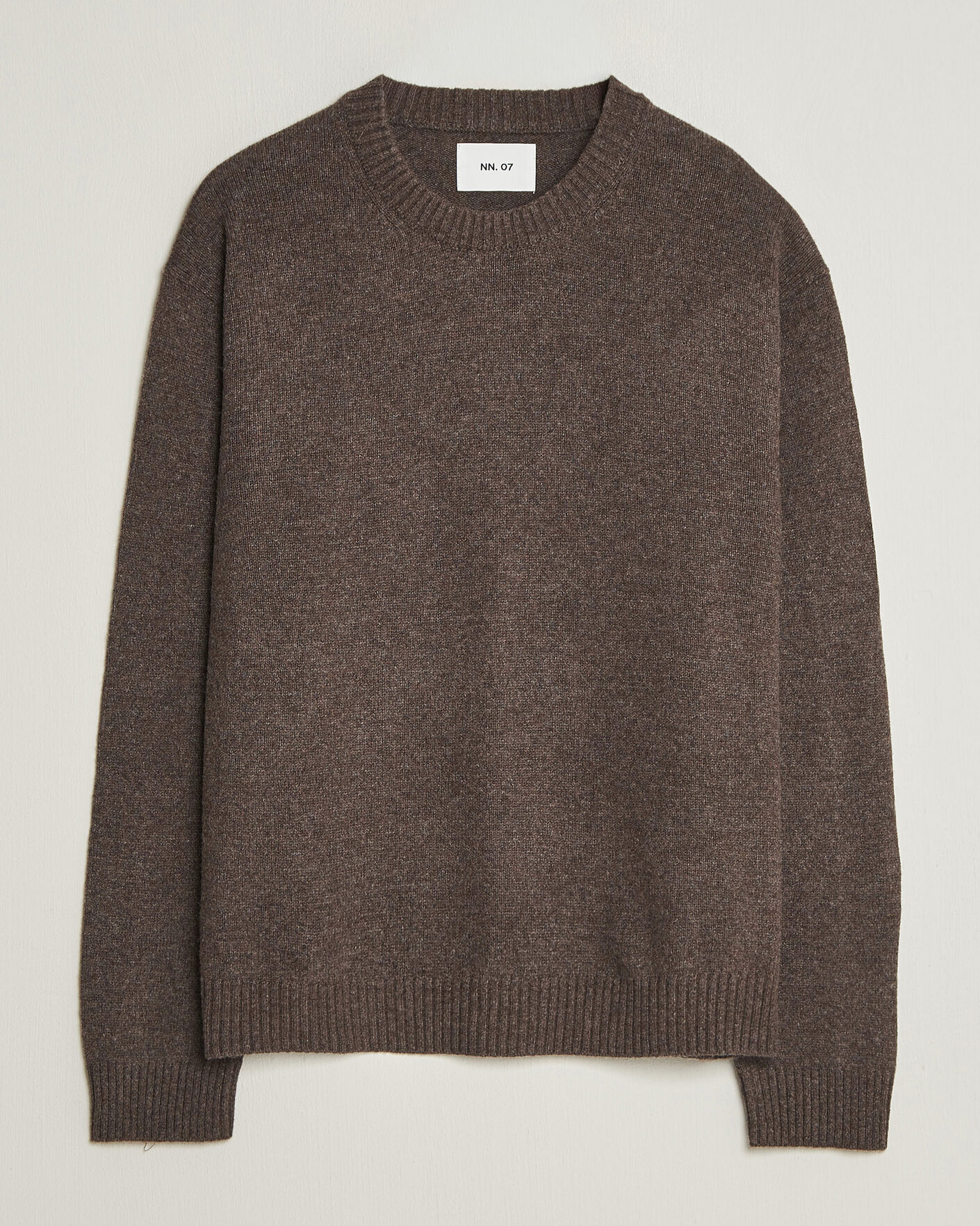Herre | Gensere | NN07 | Russel Wool/Cotton Knitted Sweater Mable Husk