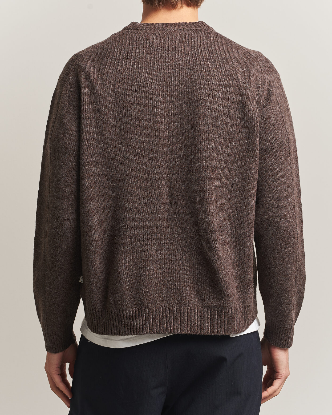 Herre | Gensere | NN07 | Russel Wool/Cotton Knitted Sweater Mable Husk