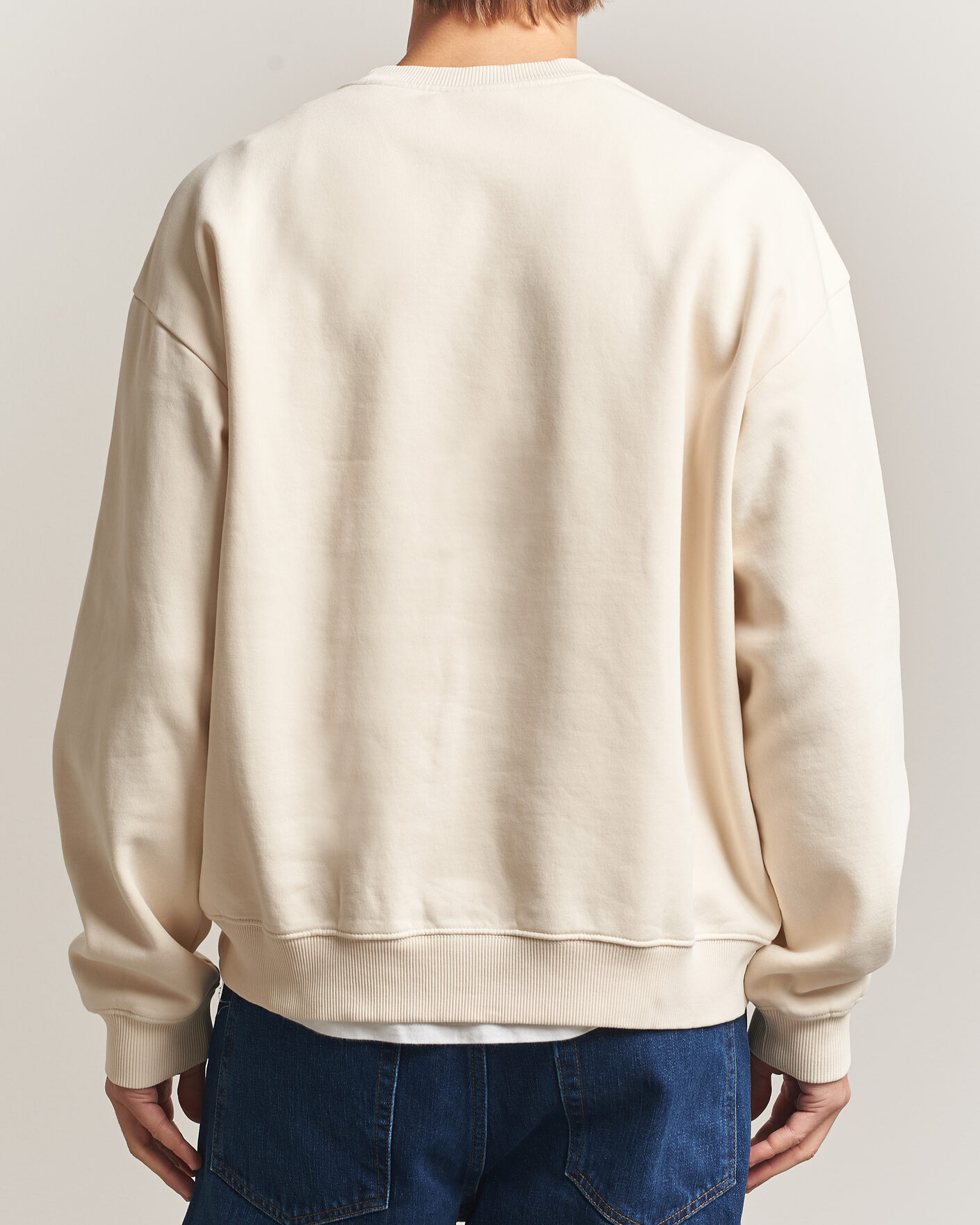Herre | Gensere | NN07 | David Embroidered Sweatshirt Ivory