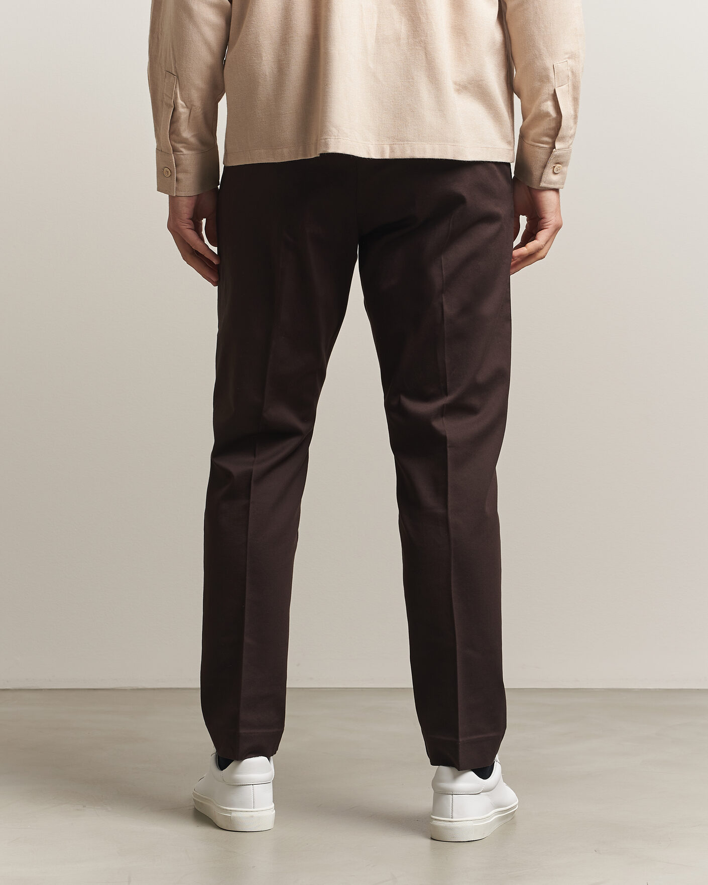Herre | Bukser | NN07 | Bill Pleated Cotton Chinos Deep Truffle