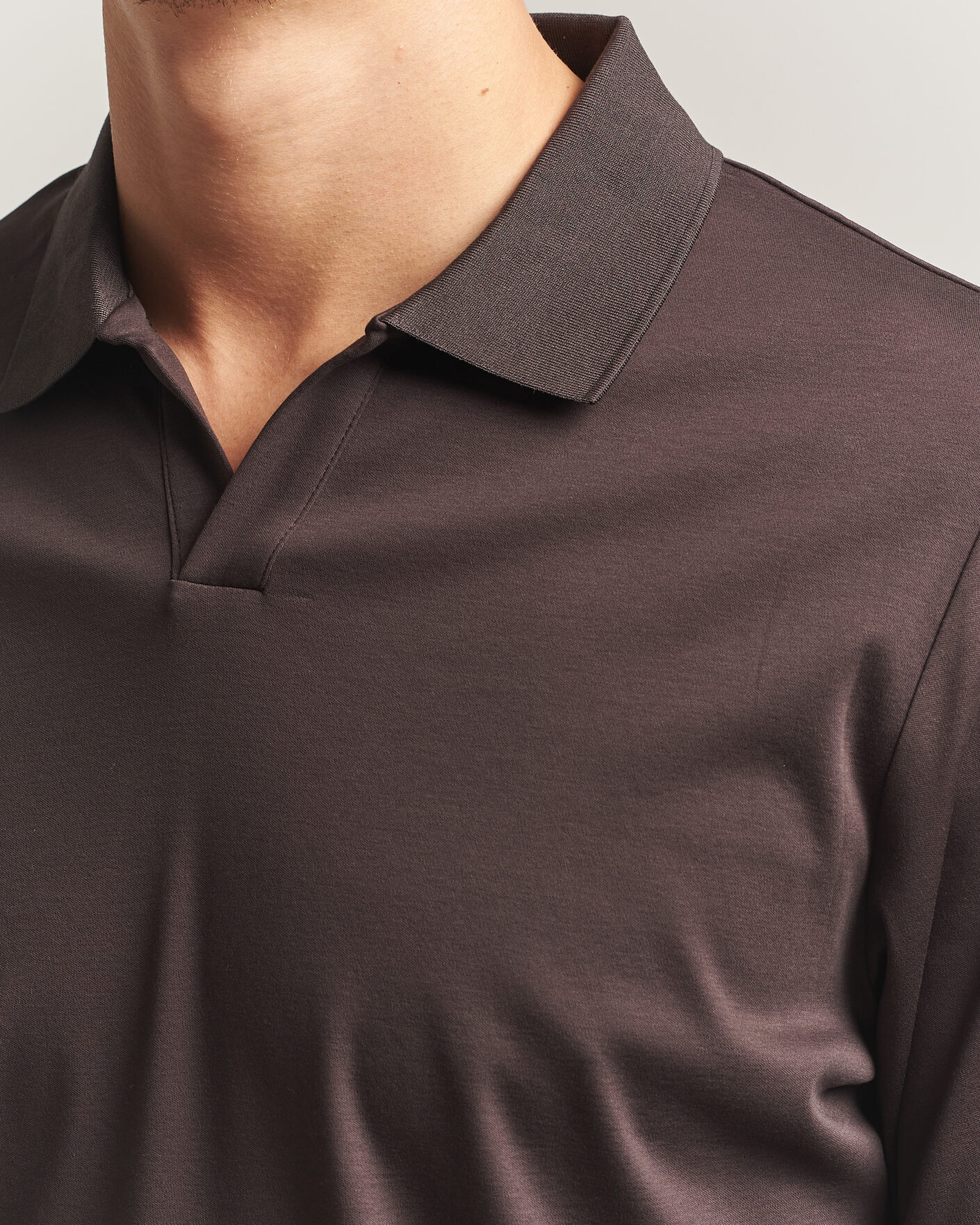 Herre | Pikéer | NN07 | Paul Long Sleeve Polo Deep Truffle