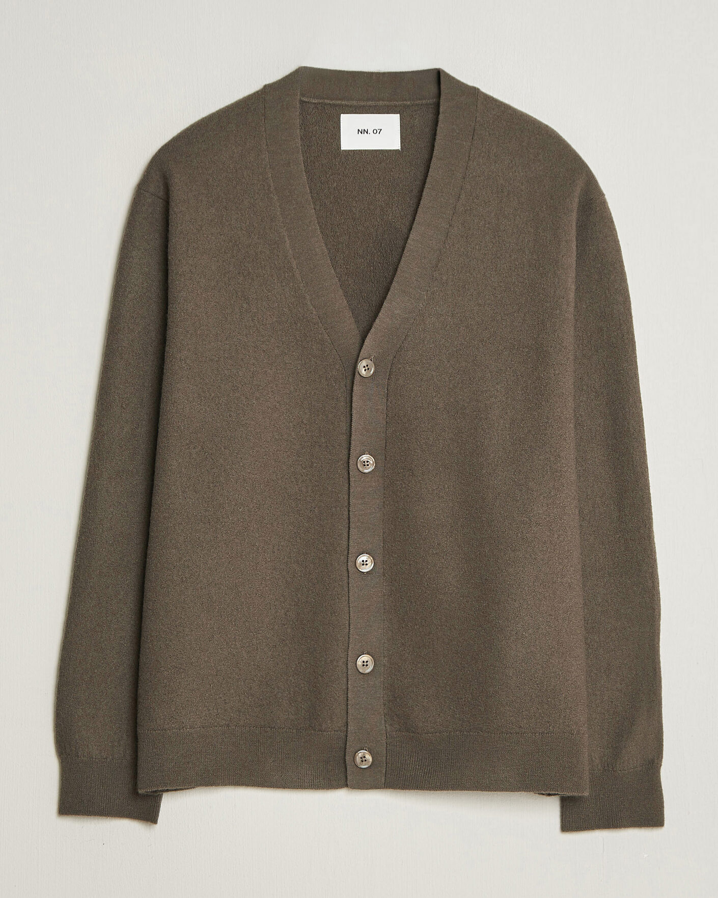 Herre | Gensere | NN07 | Jasper Wool Knitted Cardigan Mable Husk
