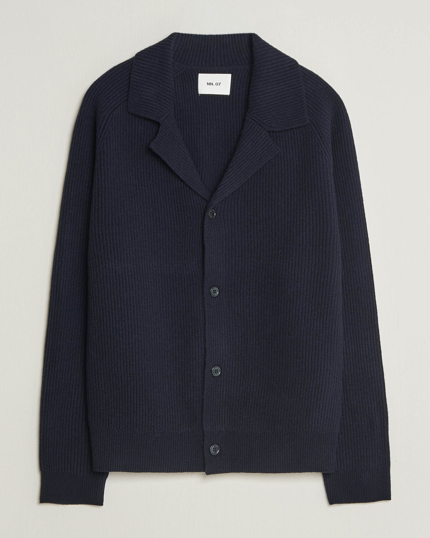 Herre | Gensere | NN07 | Shane Wool Knitted Cardigan Navy Blue