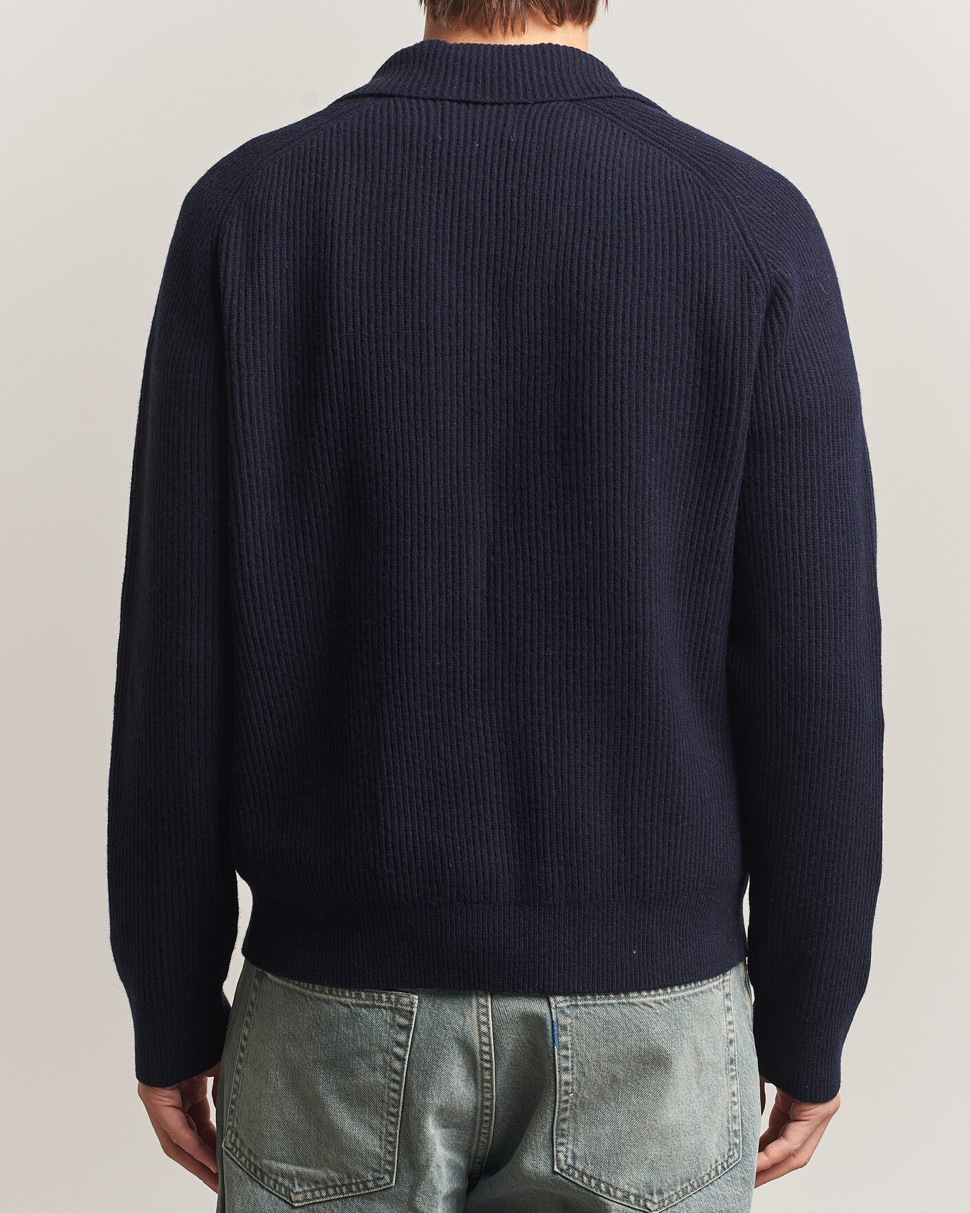 Herre | Gensere | NN07 | Shane Wool Knitted Cardigan Navy Blue