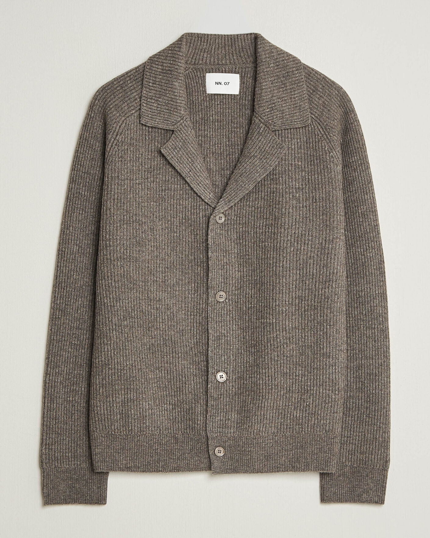 Herre | Gensere | NN07 | Shane Wool Knitted Cardigan Mable Husk