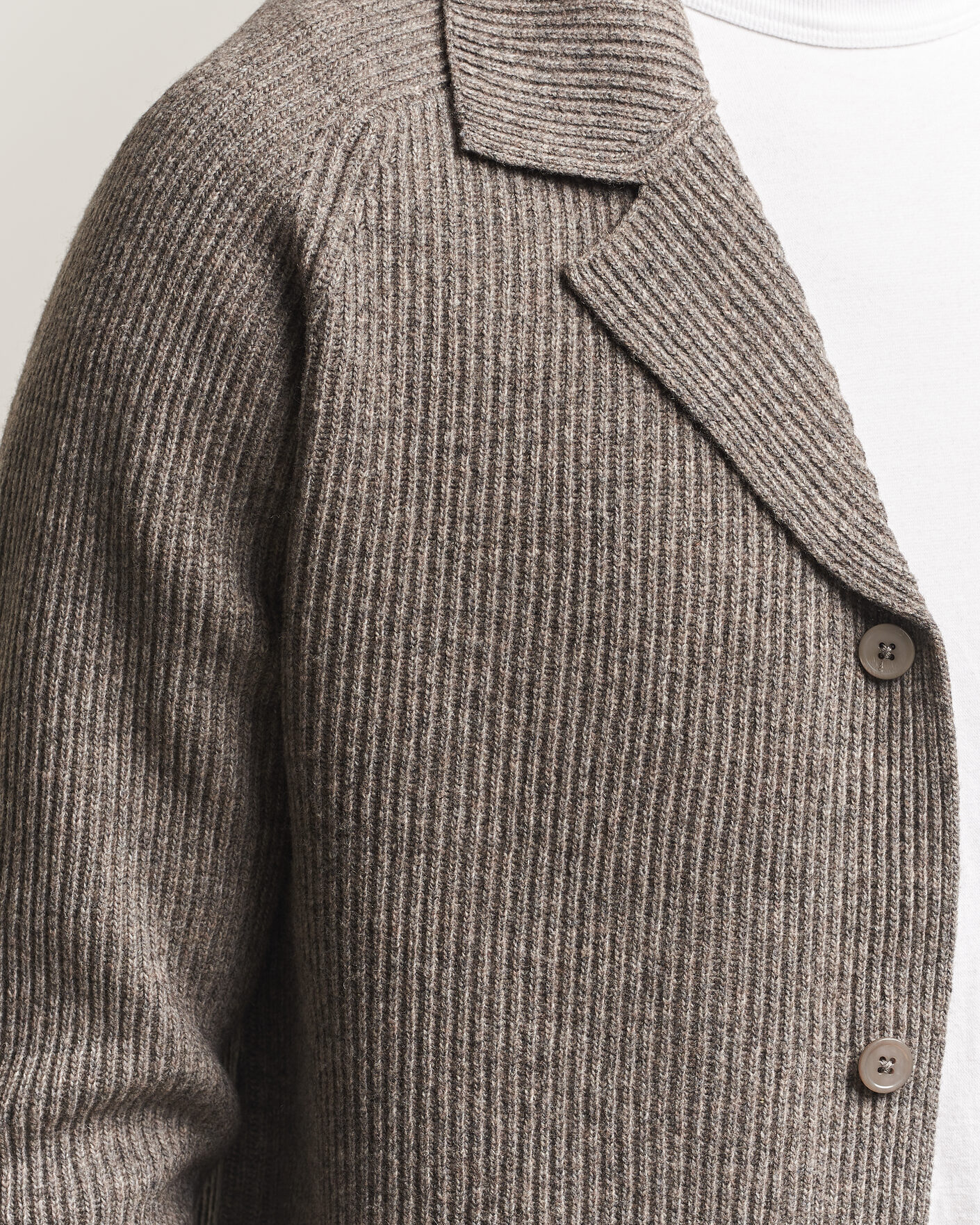 Herre | Gensere | NN07 | Shane Wool Knitted Cardigan Mable Husk