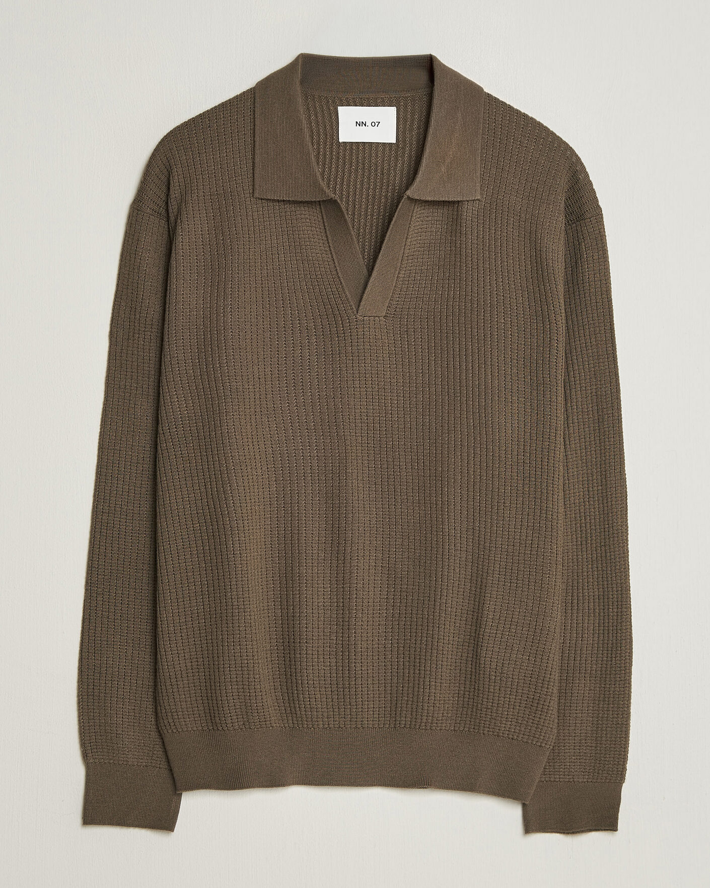 Herre | Gensere | NN07 | Nate Wool Knitted Polo Mable Husk