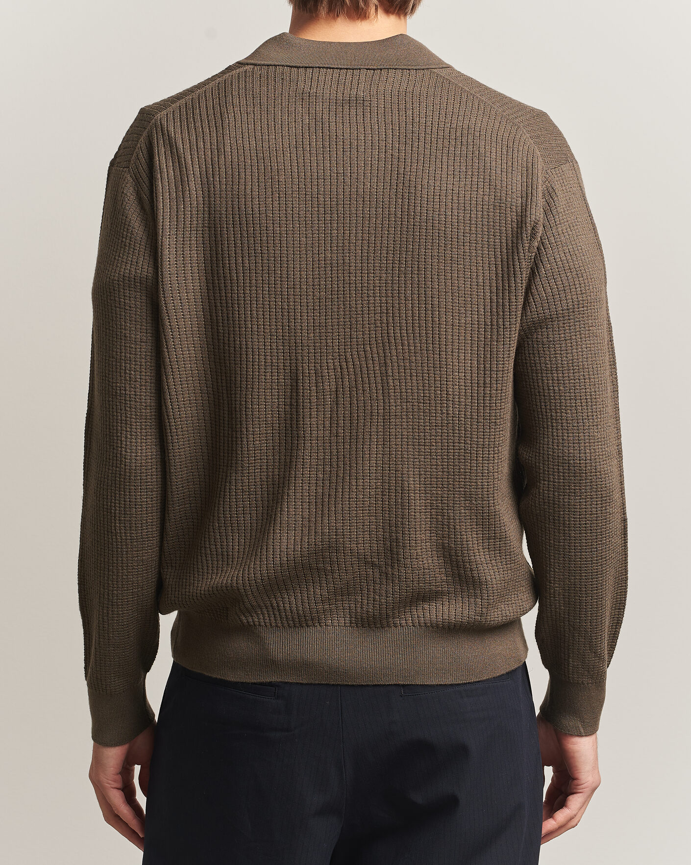 Herre | Gensere | NN07 | Nate Wool Knitted Polo Mable Husk