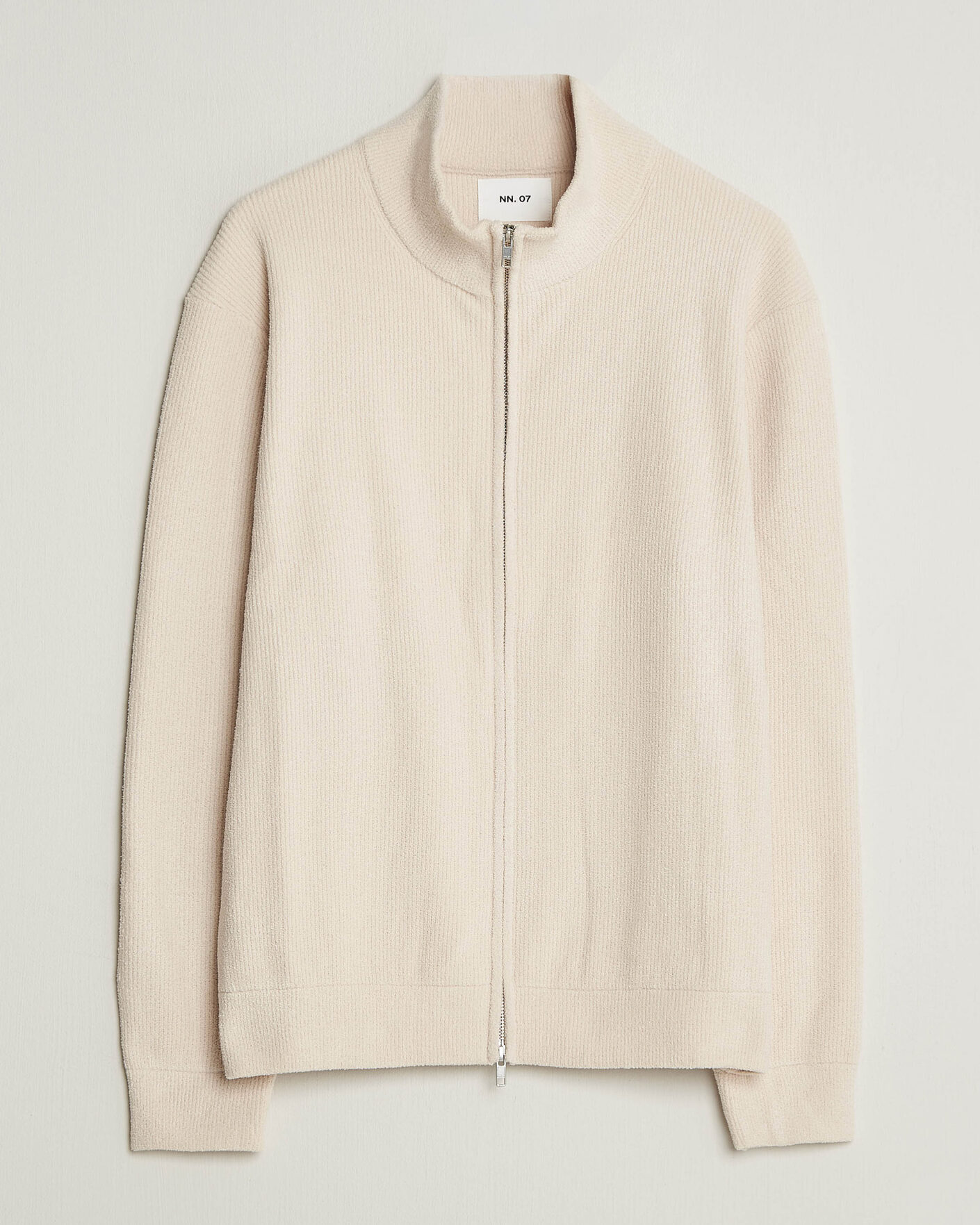 Herre | Gensere | NN07 | Danny Rib Knitted Full Zip Ivory