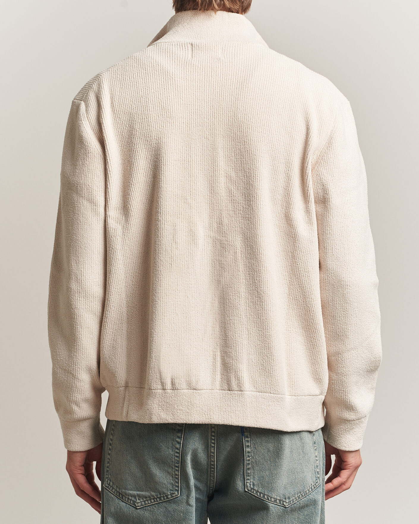 Herre | Gensere | NN07 | Danny Rib Knitted Full Zip Ivory