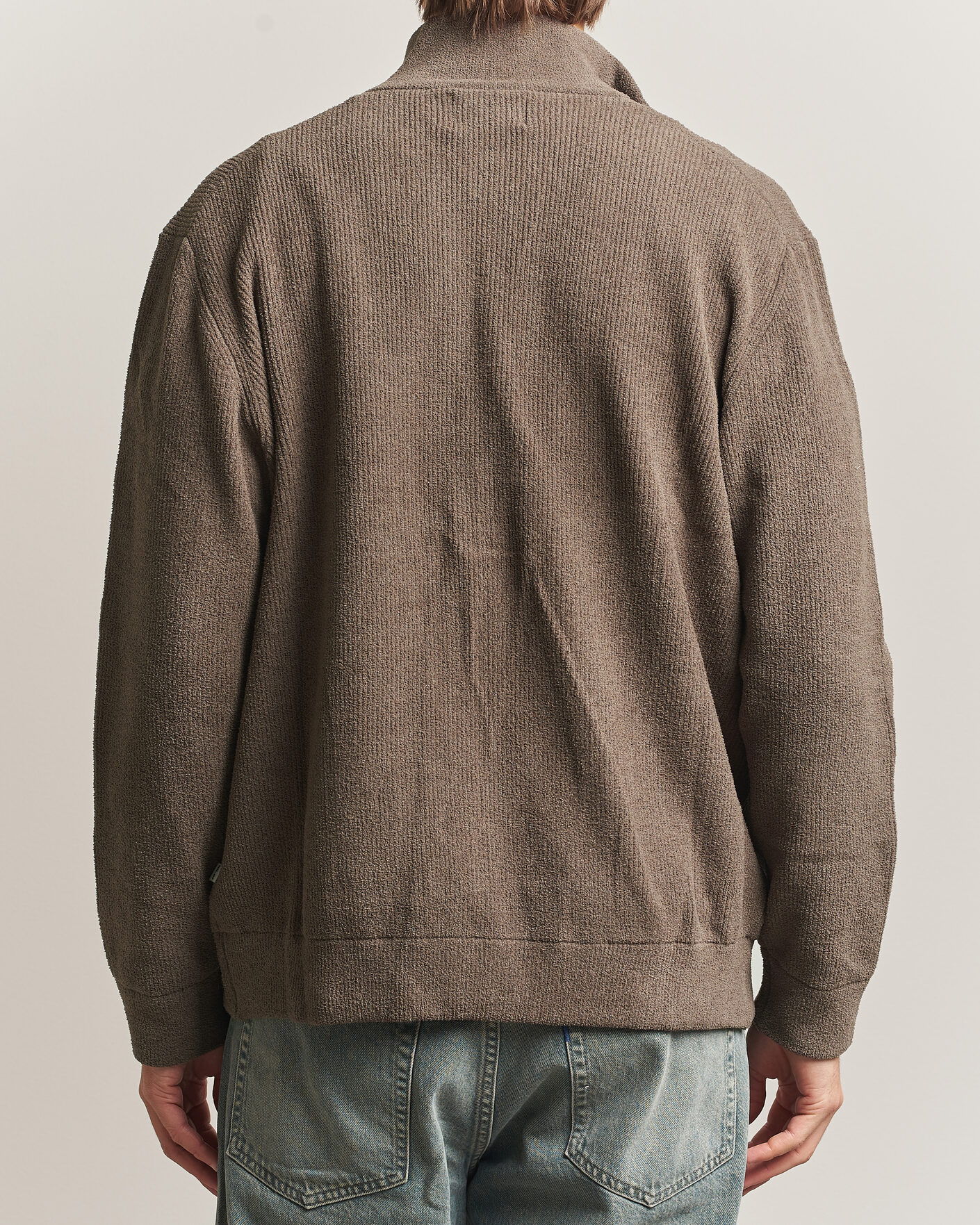 Herre | Gensere | NN07 | Danny Rib Knitted Full Zip Mable Husk