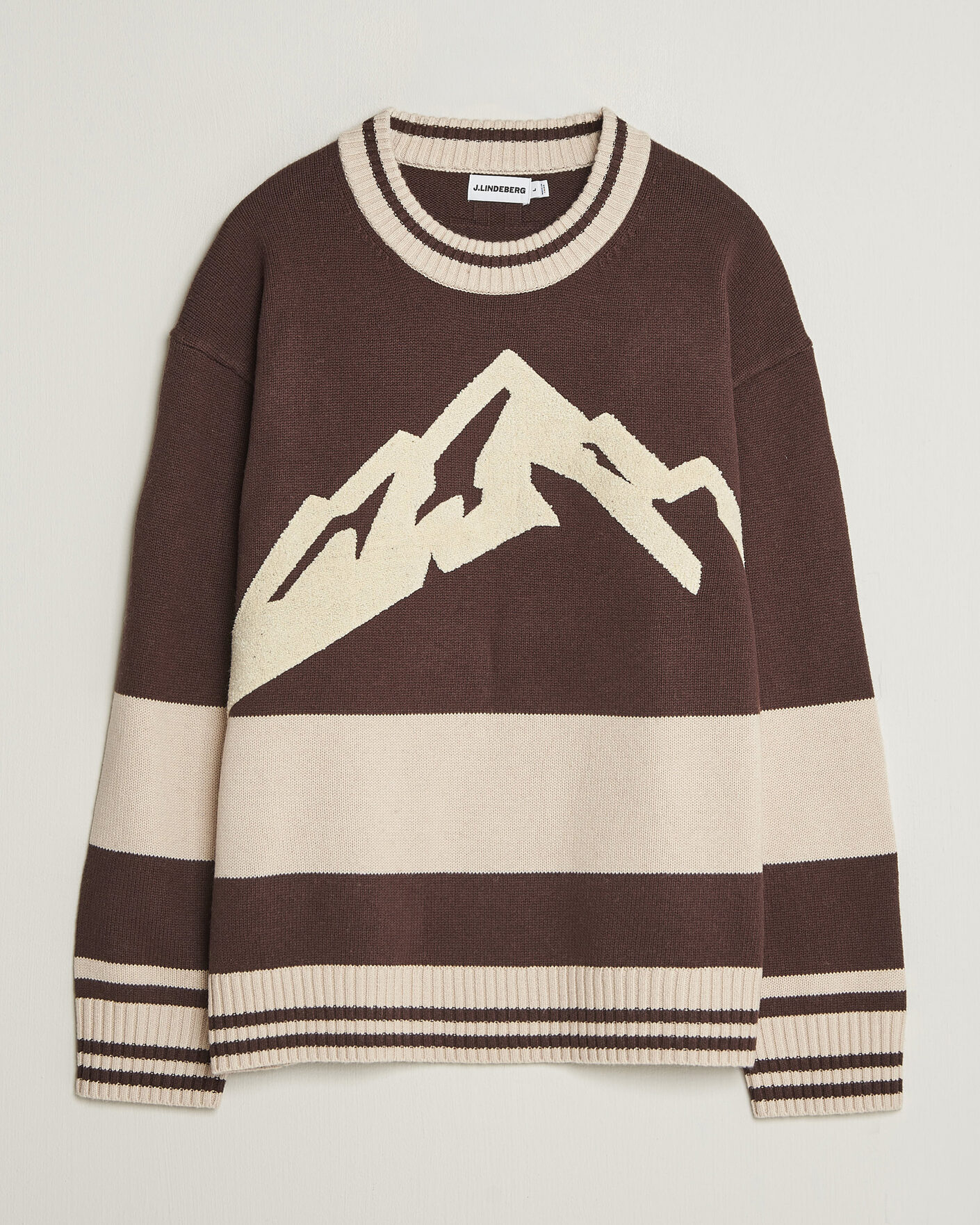 Herre | Gensere | J.Lindeberg | Steve Mountin Knitted Sweater Seal Brown