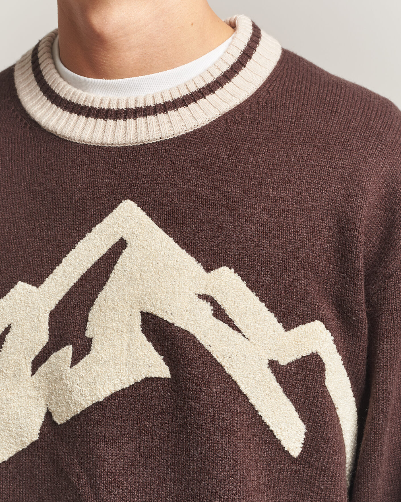 Herre | Gensere | J.Lindeberg | Steve Mountin Knitted Sweater Seal Brown