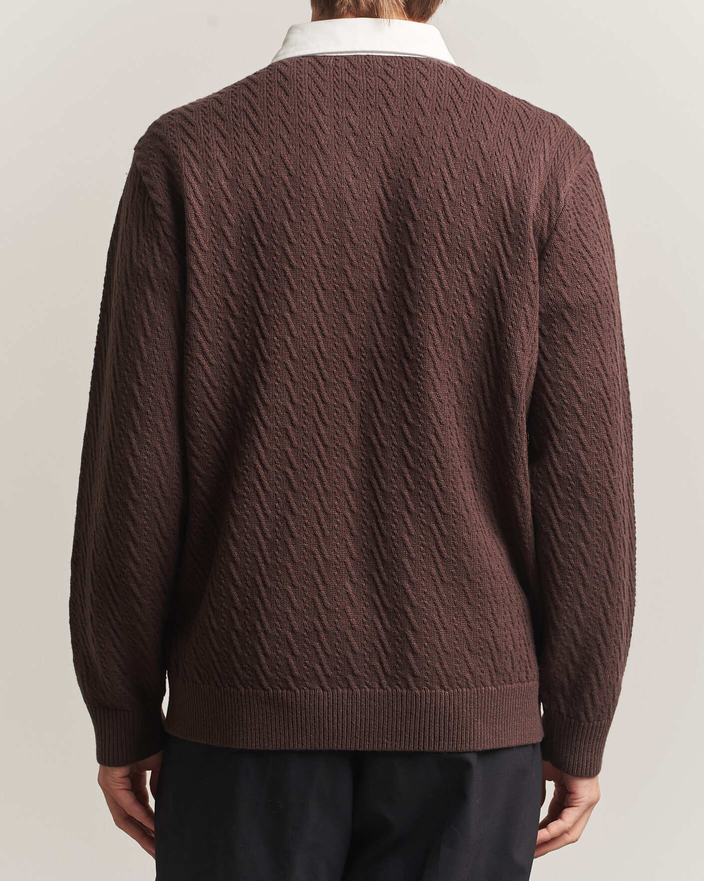 Herre | Gensere | J.Lindeberg | Johnny Knitted Rugby Seal Brown