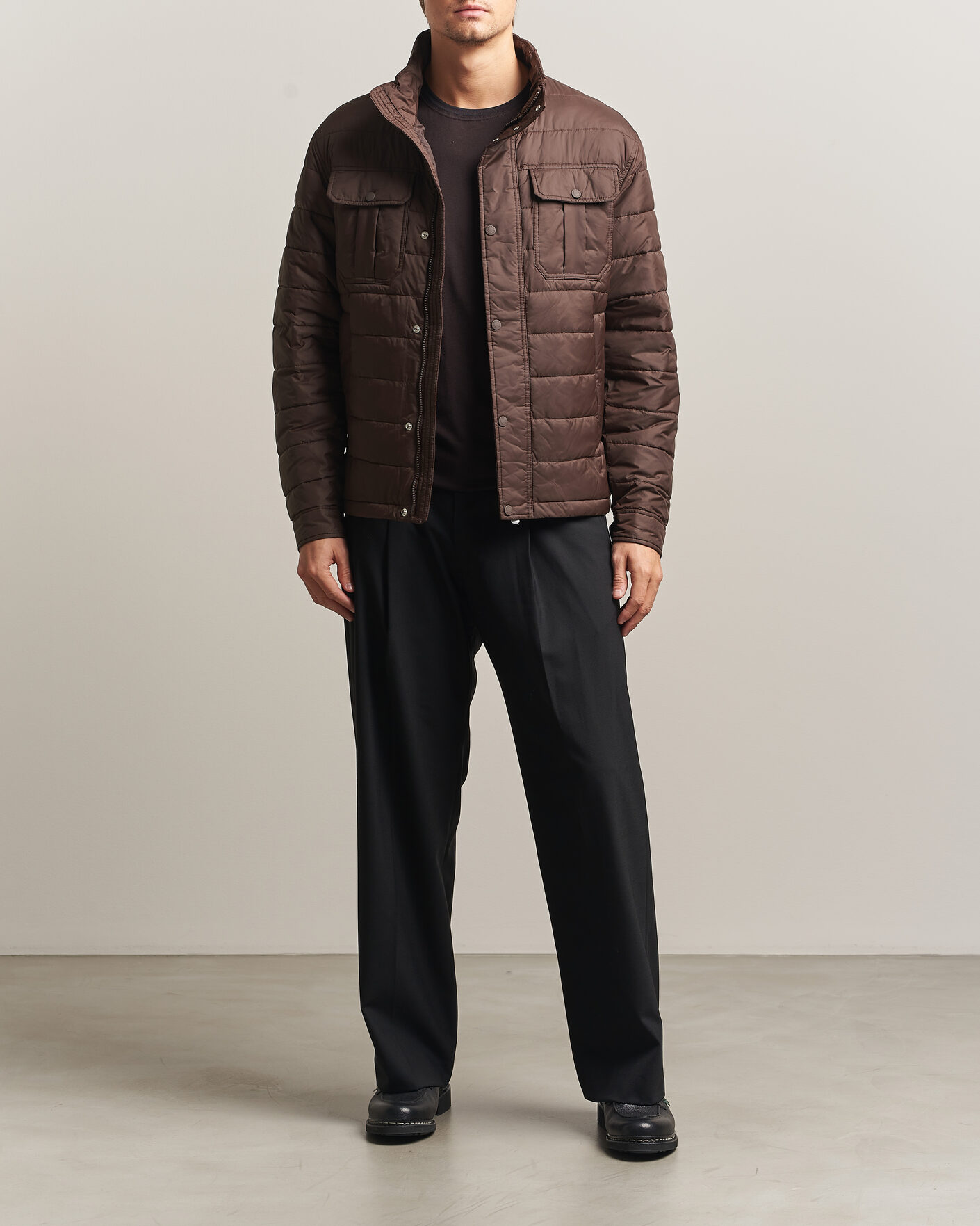 Herre | Jakker | J.Lindeberg | Bailey Light Padded Jacket Seal Brown