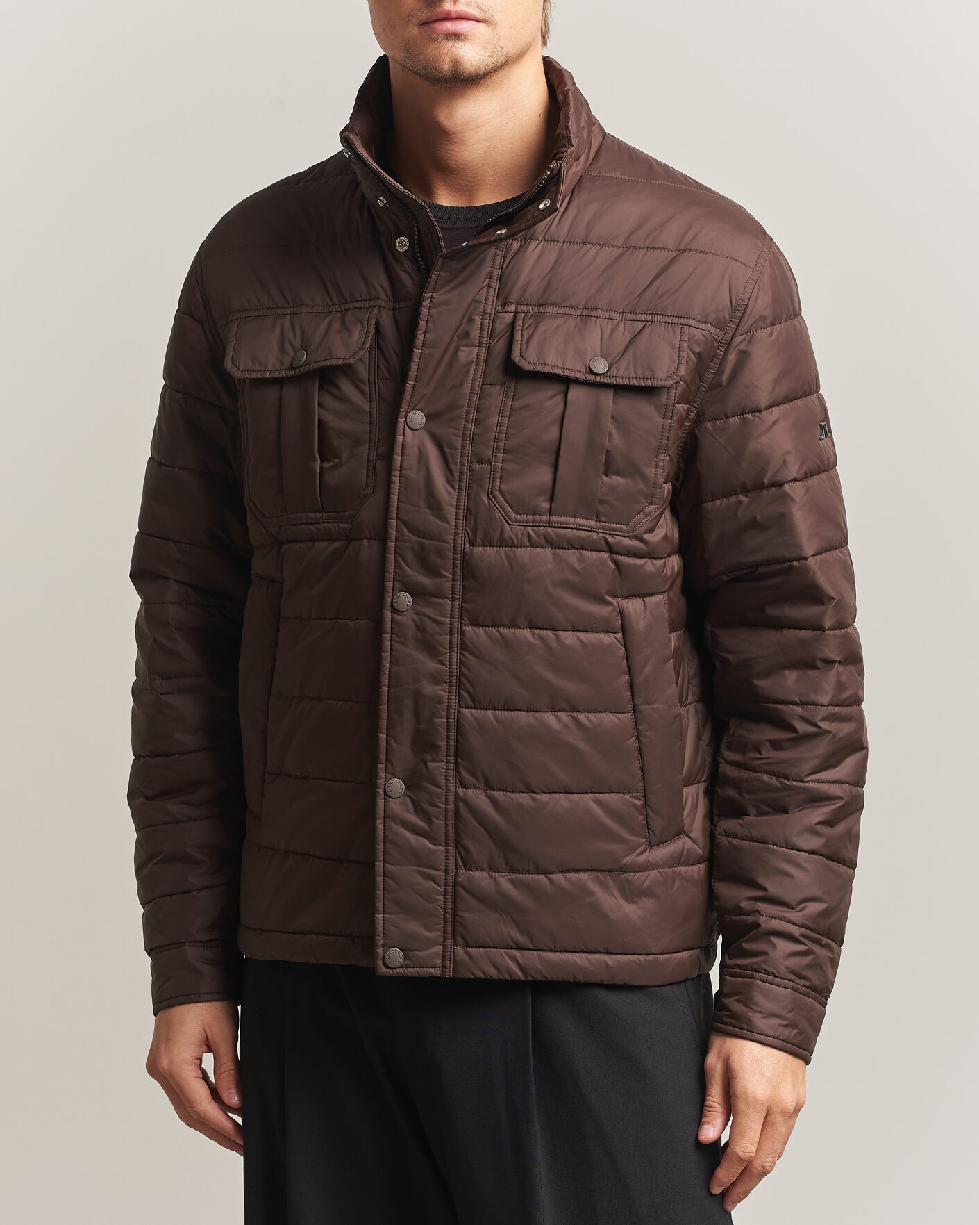 Herre | Jakker | J.Lindeberg | Bailey Light Padded Jacket Seal Brown