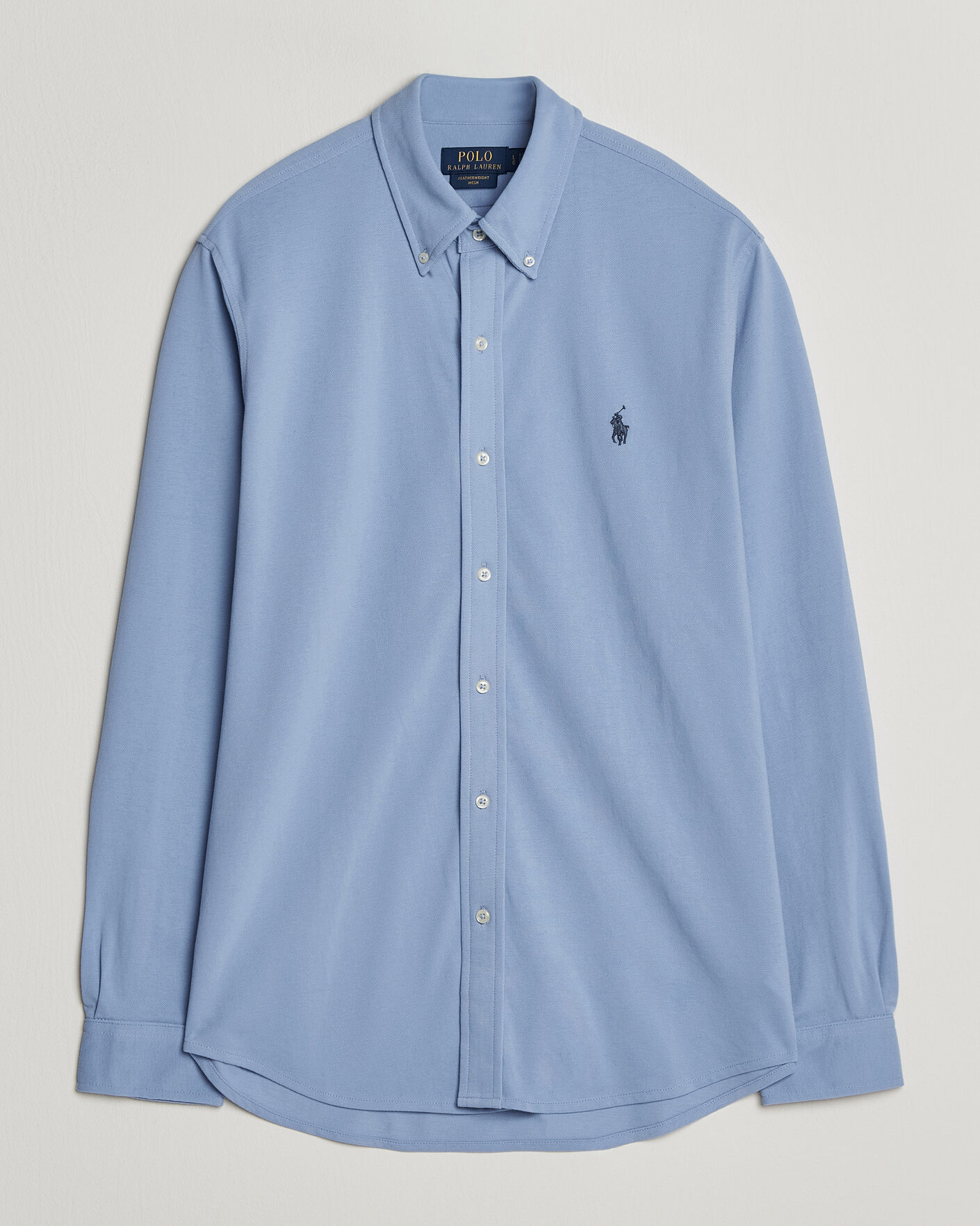 Herre | Pikéer | Polo Ralph Lauren | Featherweight Mesh Shirt Dress Shirt Blue