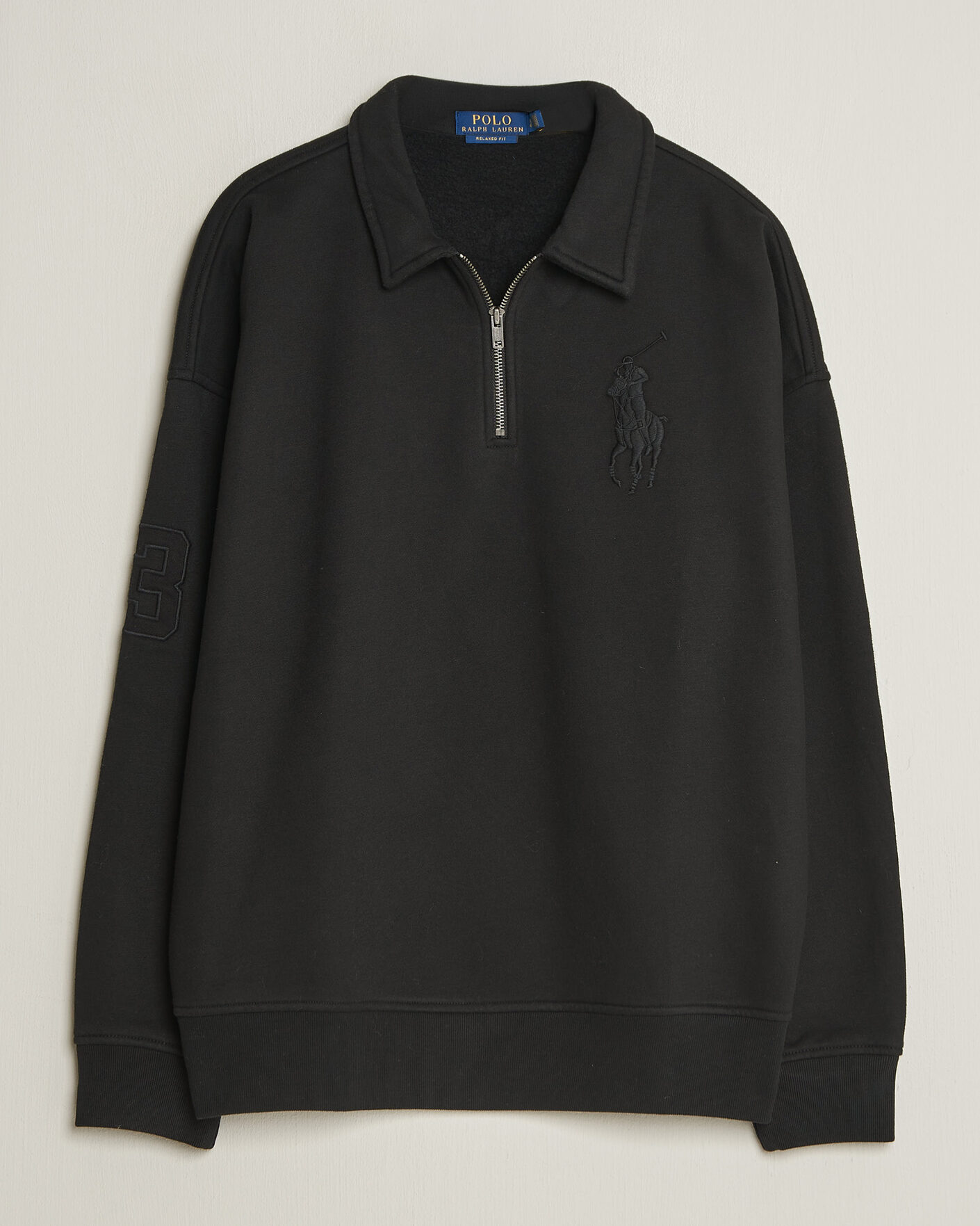Herre | Gensere | Polo Ralph Lauren | Heavy Weight Half Zip Fleece Polo Black